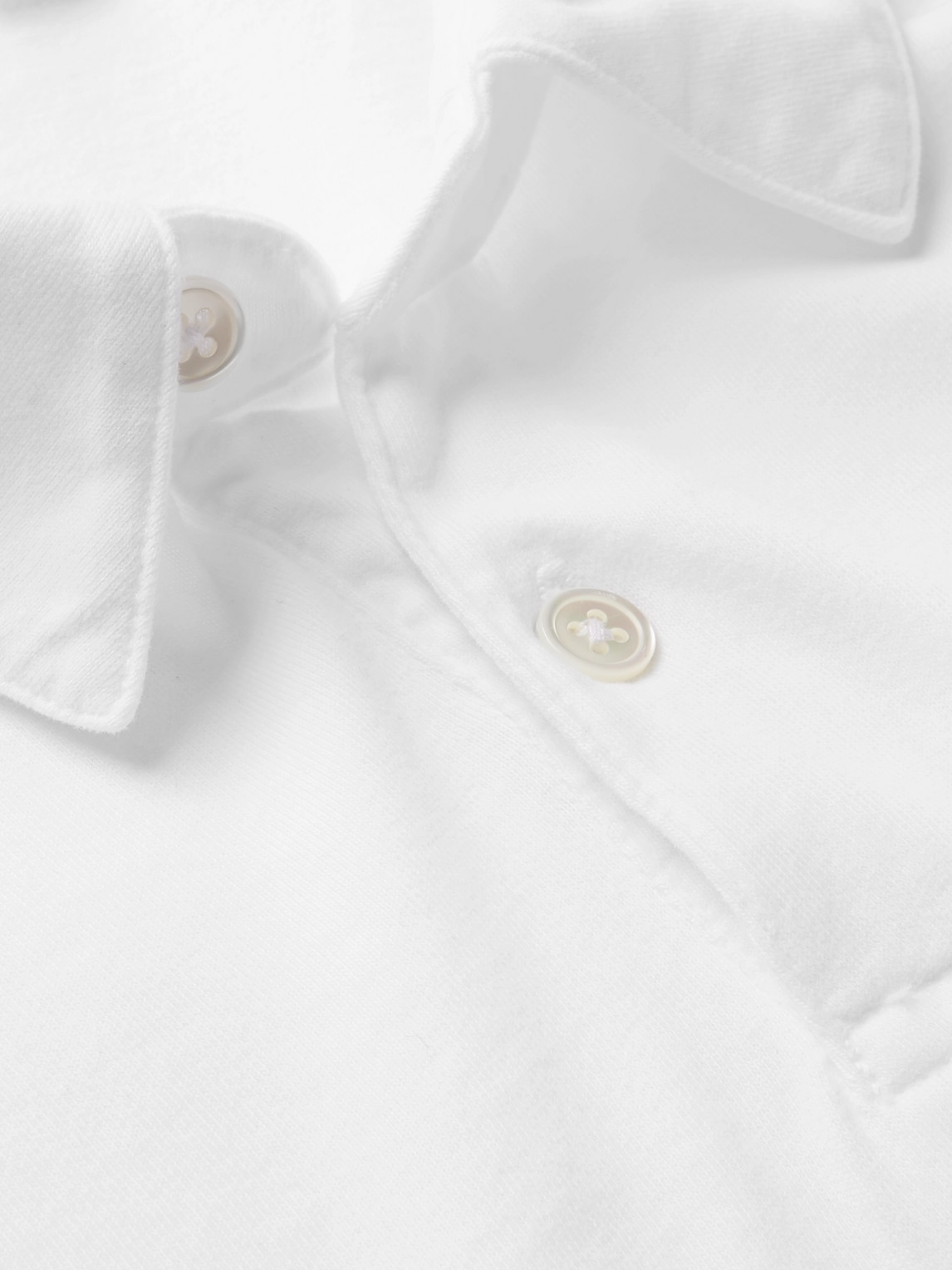 Shop James Perse Supima Cotton-jersey Polo Shirt In White