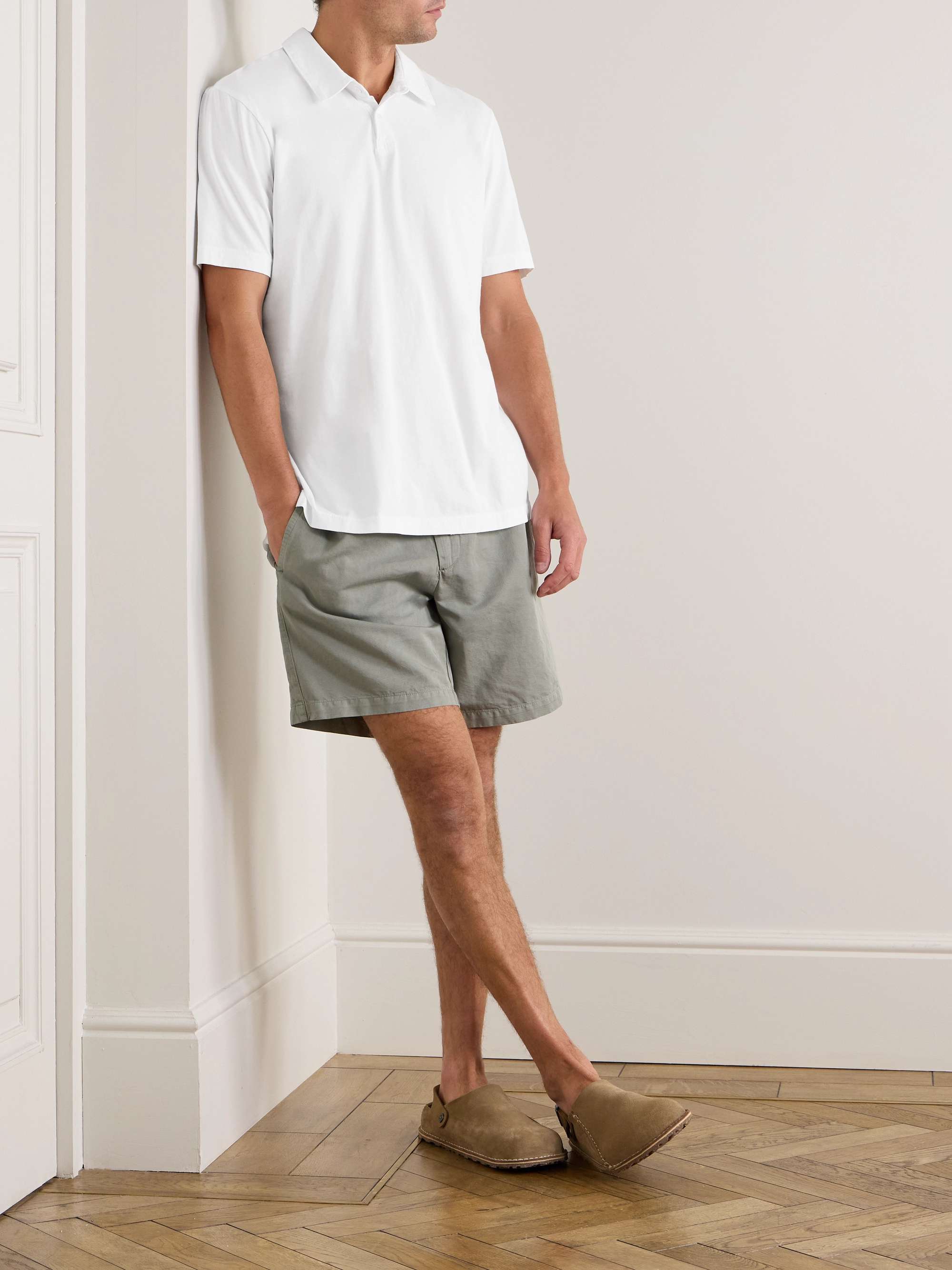 JAMES PERSE Supima Cotton-Jersey Polo Shirt