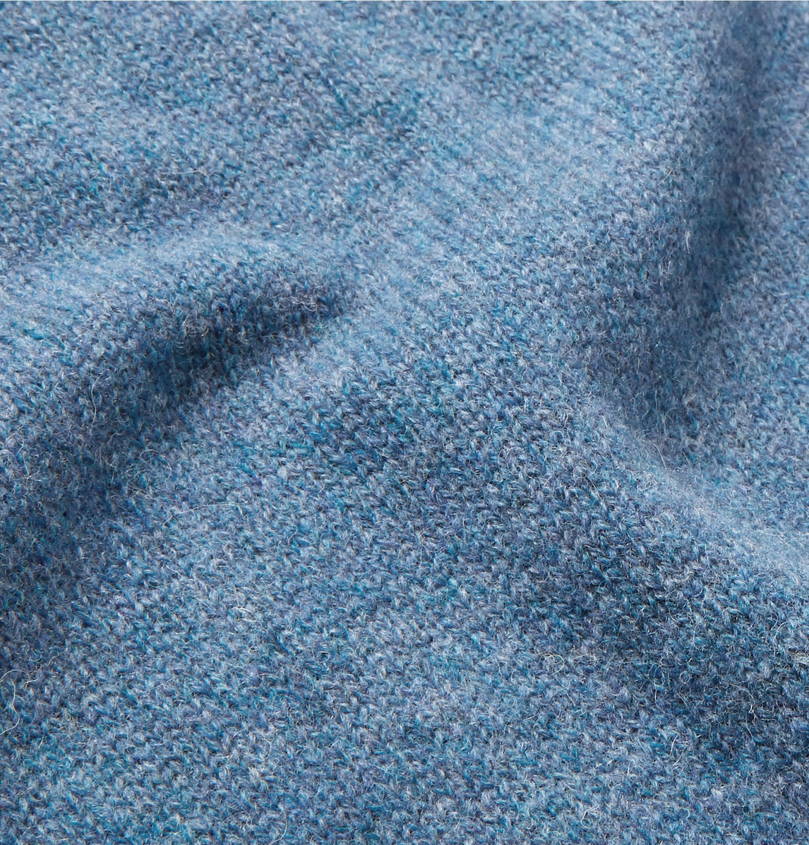 Shop Anderson & Sheppard Mélange Wool Sweater In Blue