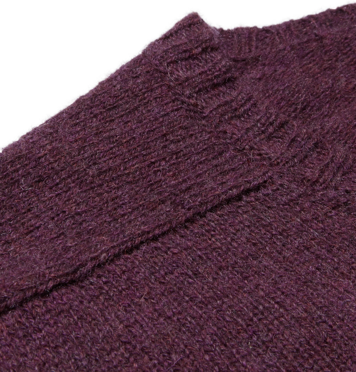 Shop Anderson & Sheppard Shetland Wool Sweater In Purple