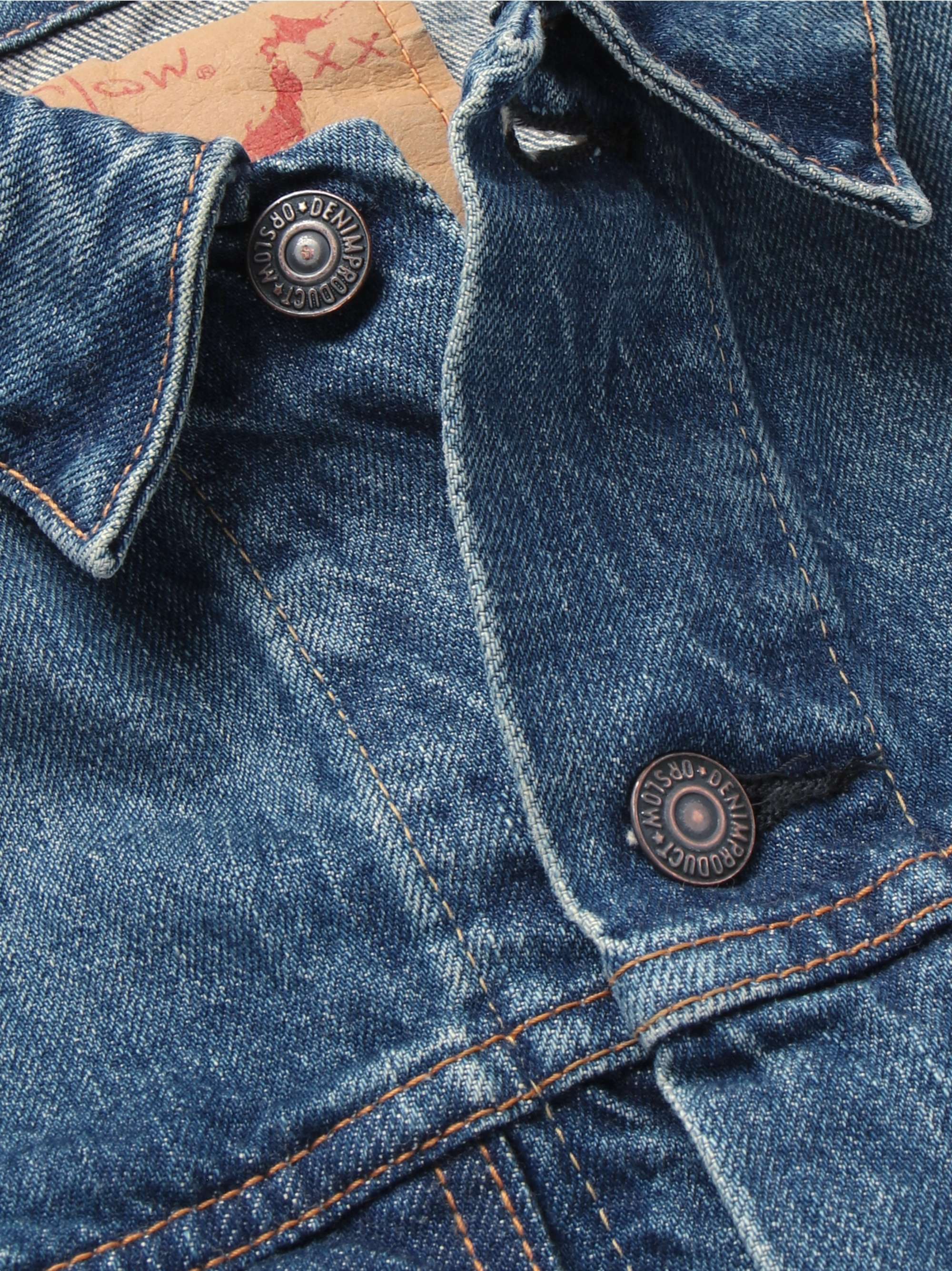 ORSLOW Washed-Denim Jacket