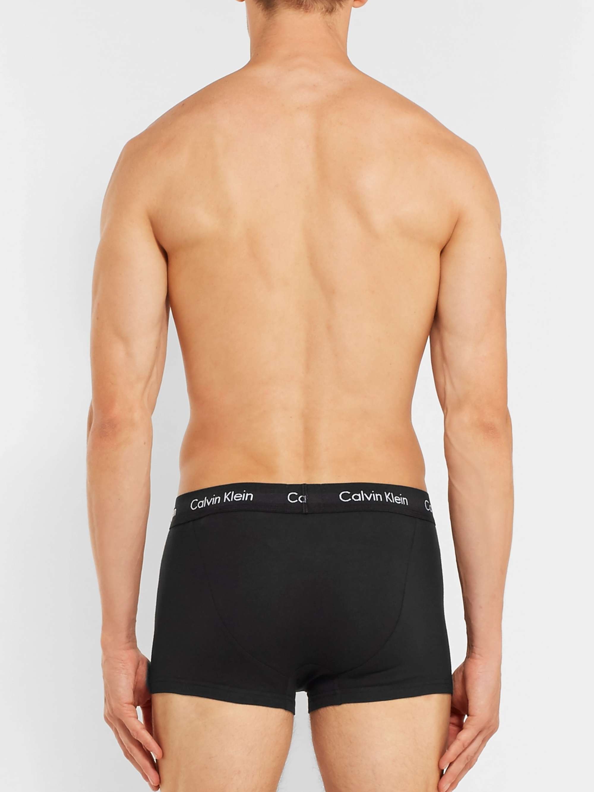 CALVIN KLEIN UNDERWEAR Three-Pack Stretch-Cotton Boxer Briefs