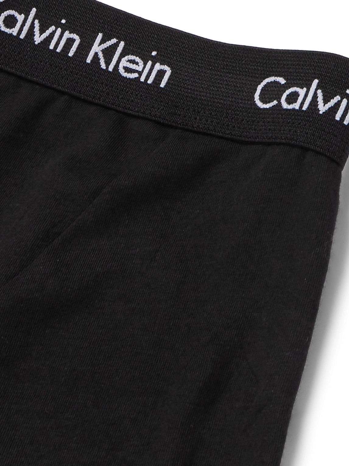 Shop Calvin Klein Underwear Three-pack Stretch-cotton Boxer Briefs In Black