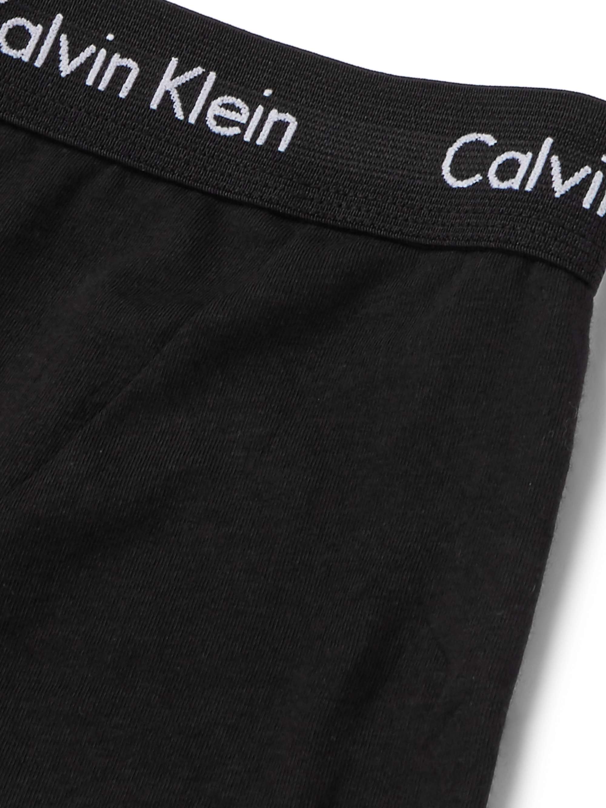 CALVIN KLEIN UNDERWEAR Three-Pack Stretch-Cotton Boxer Briefs for Men