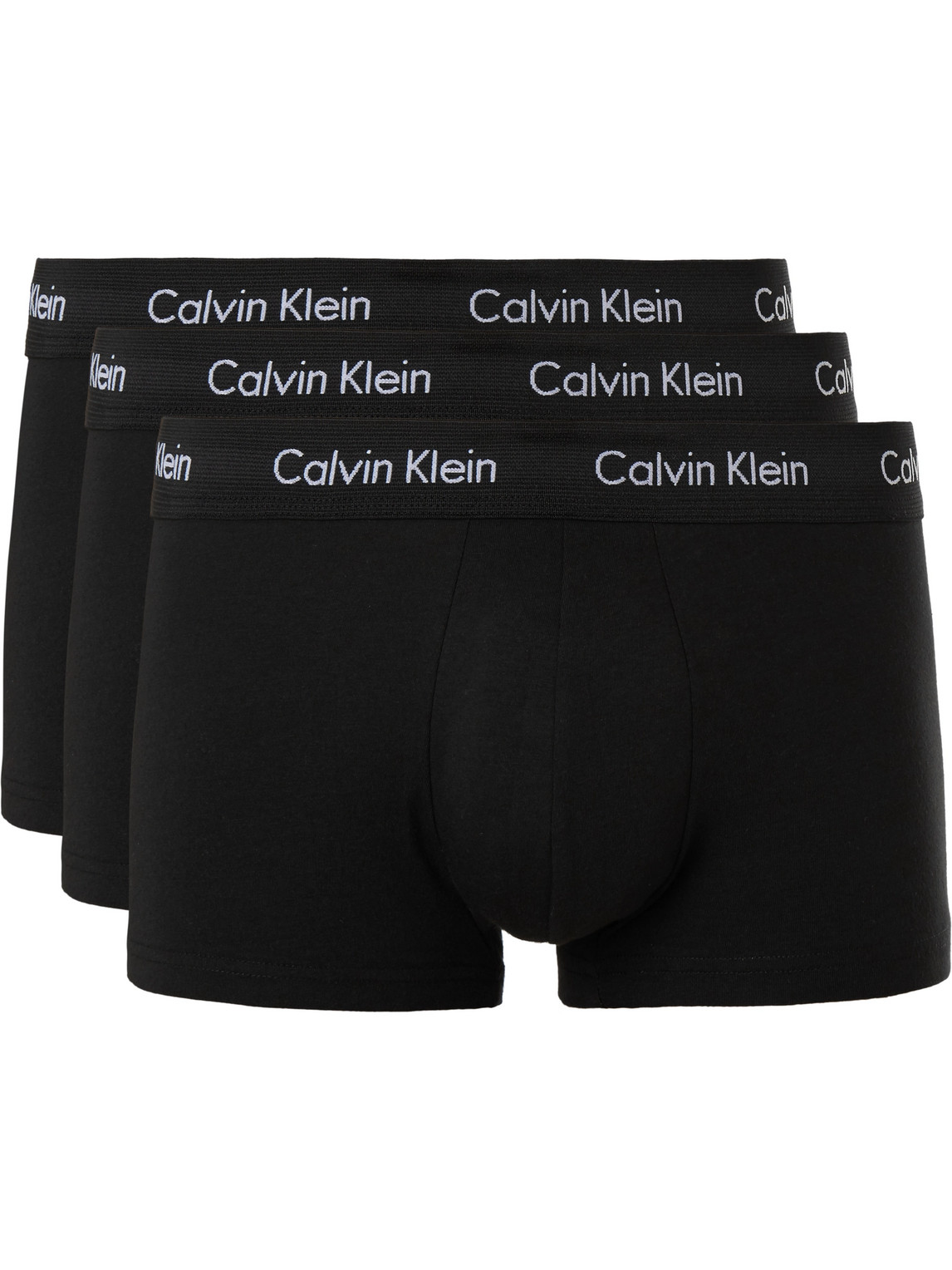 Calvin Klein Underwear Three-pack Stretch-cotton Boxer Briefs In Black