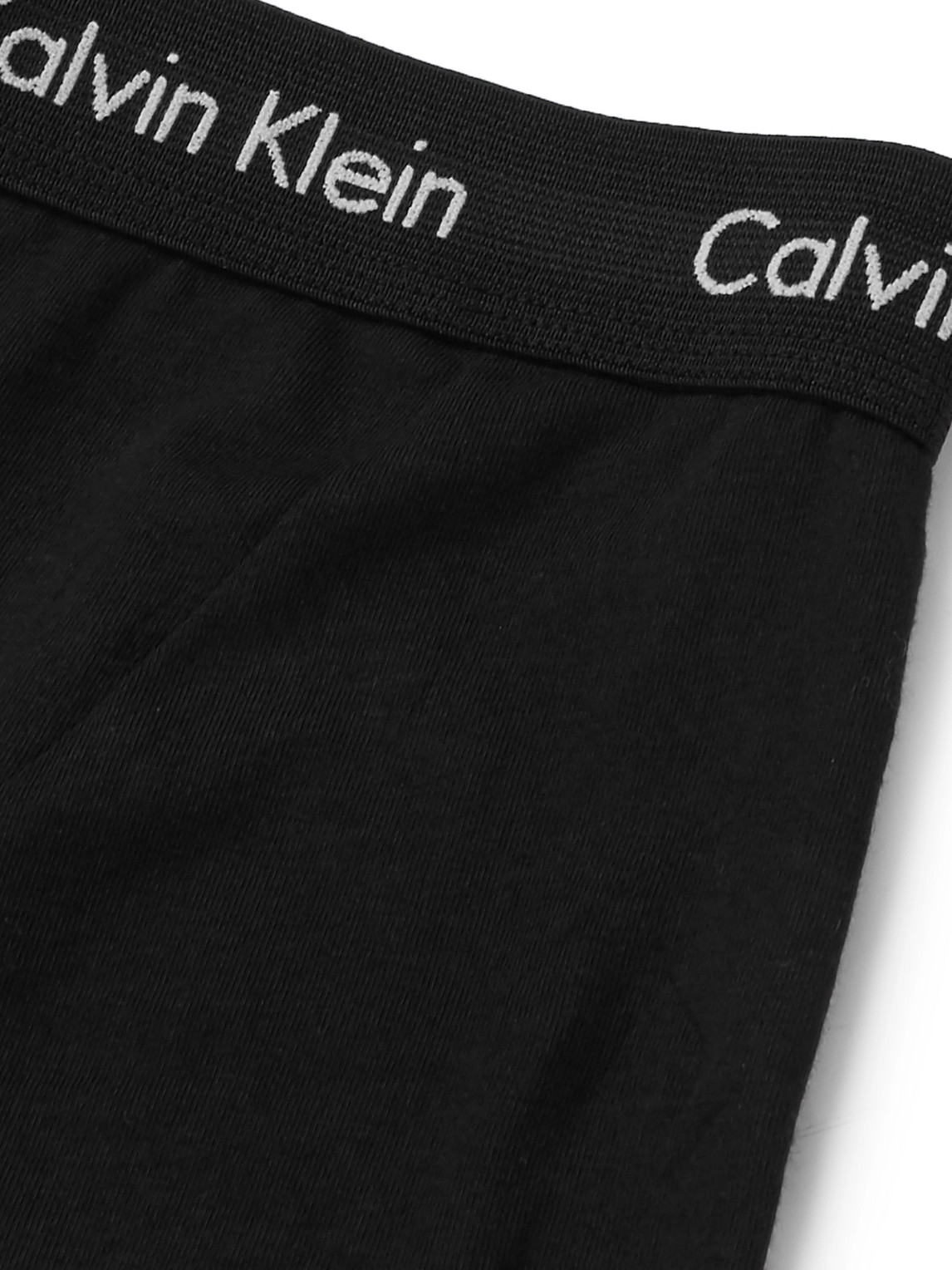 Shop Calvin Klein Underwear Three-pack Stretch-cotton Boxer Briefs In Black