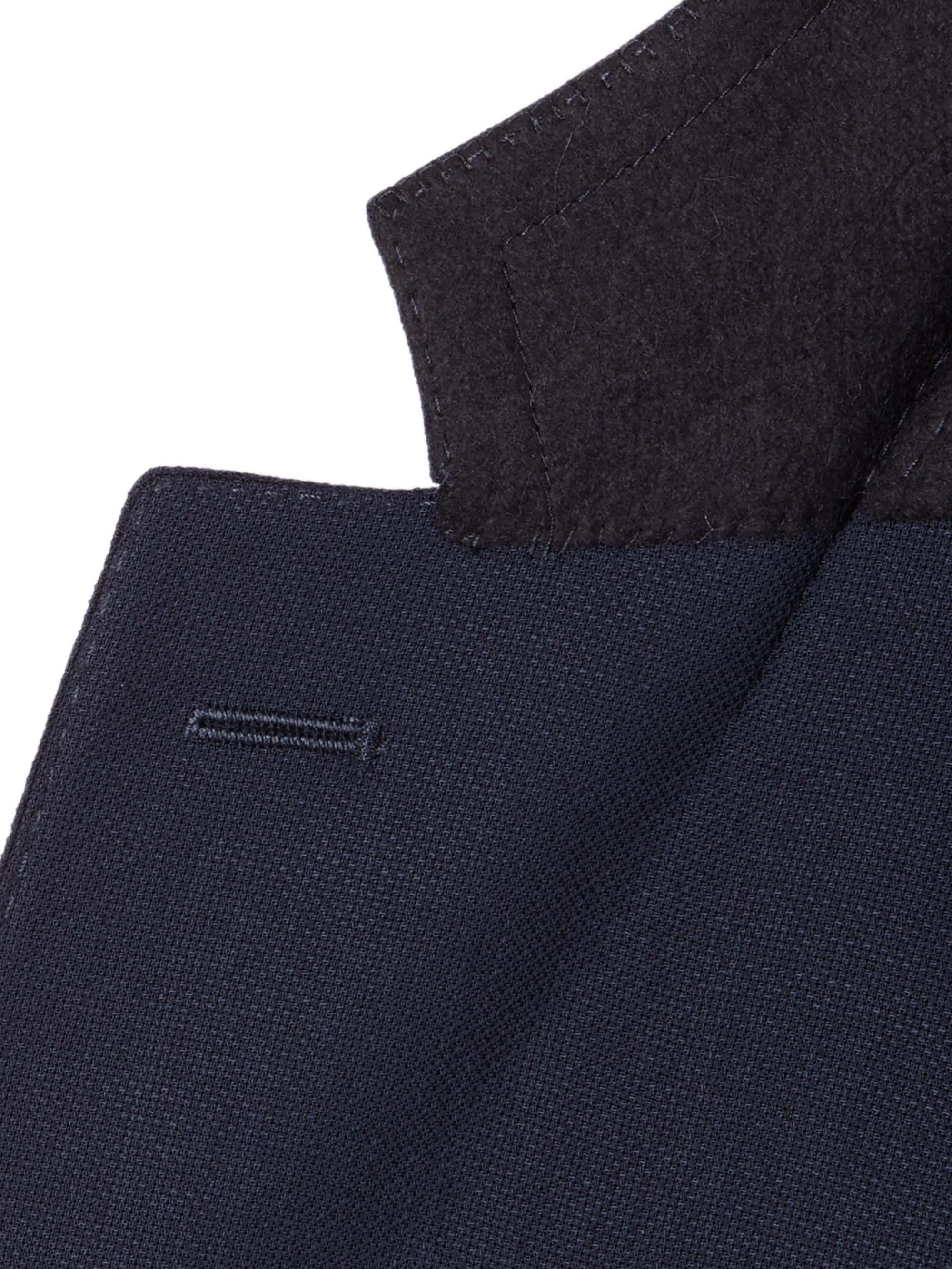 CANALI Navy Travel Wool-Hopsack Blazer