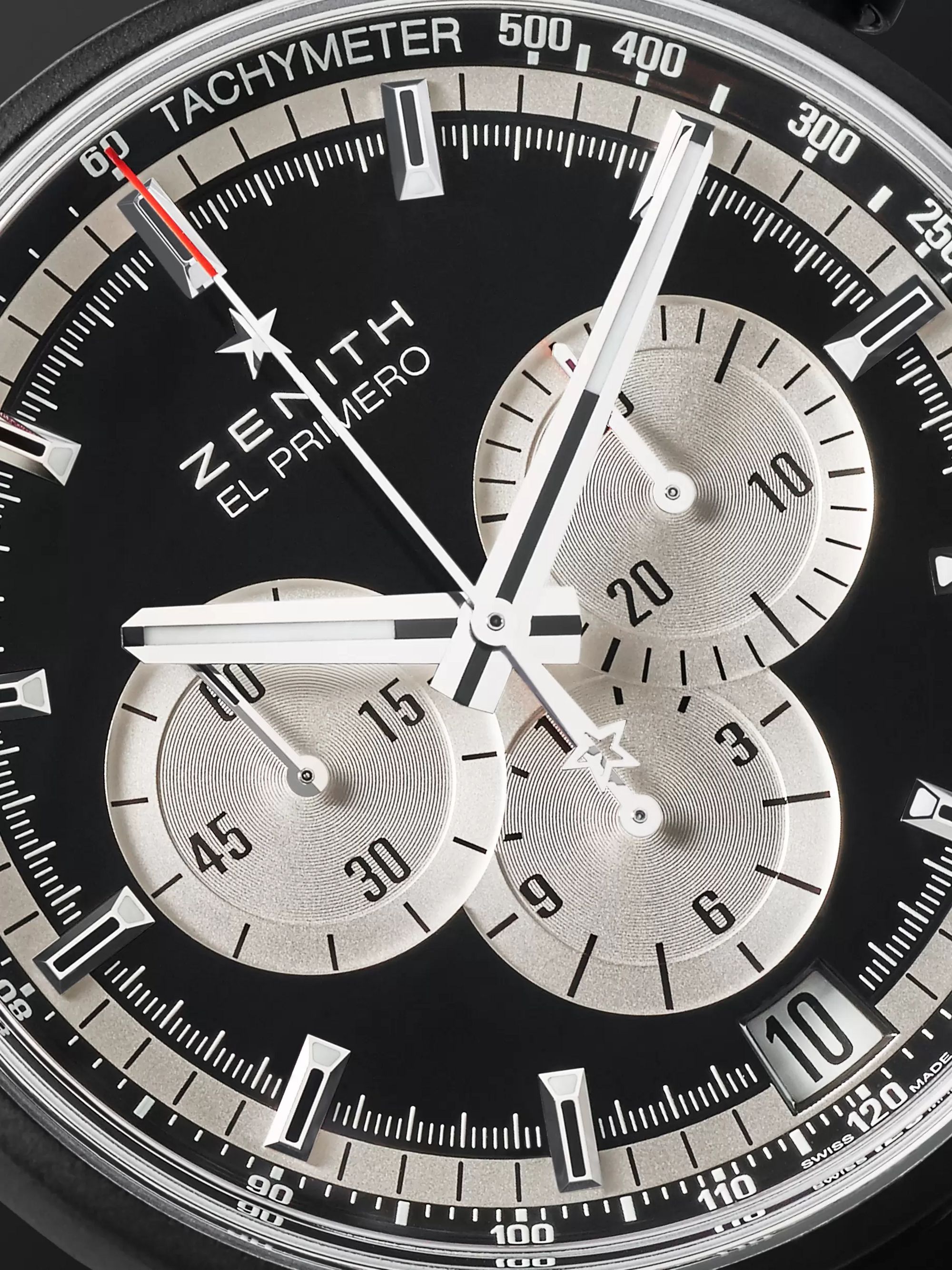 ZENITH El Primero Chronomaster 45mm Ceramicised Aluminium and Rubber Watch, Ref. No. 24.2041.400/21.R576