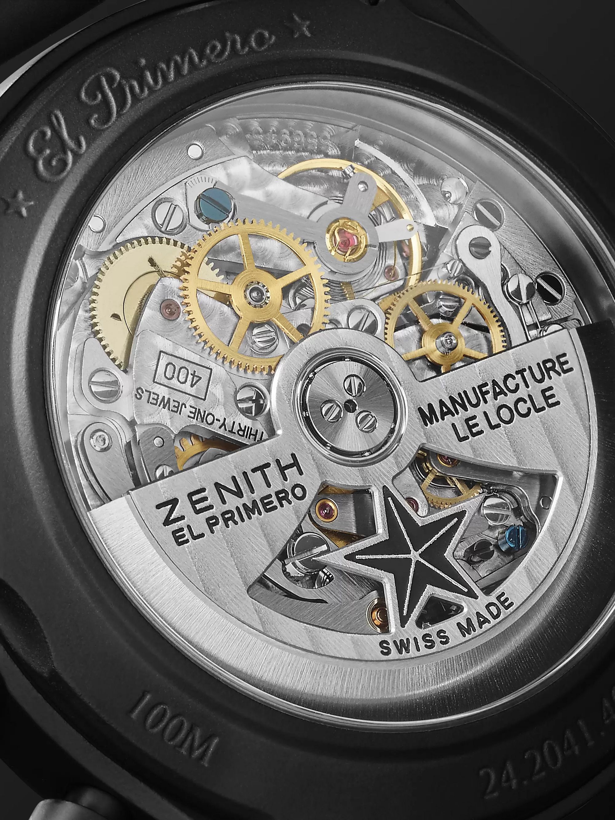 ZENITH El Primero Chronomaster 45mm Ceramicised Aluminium and Rubber Watch, Ref. No. 24.2041.400/21.R576