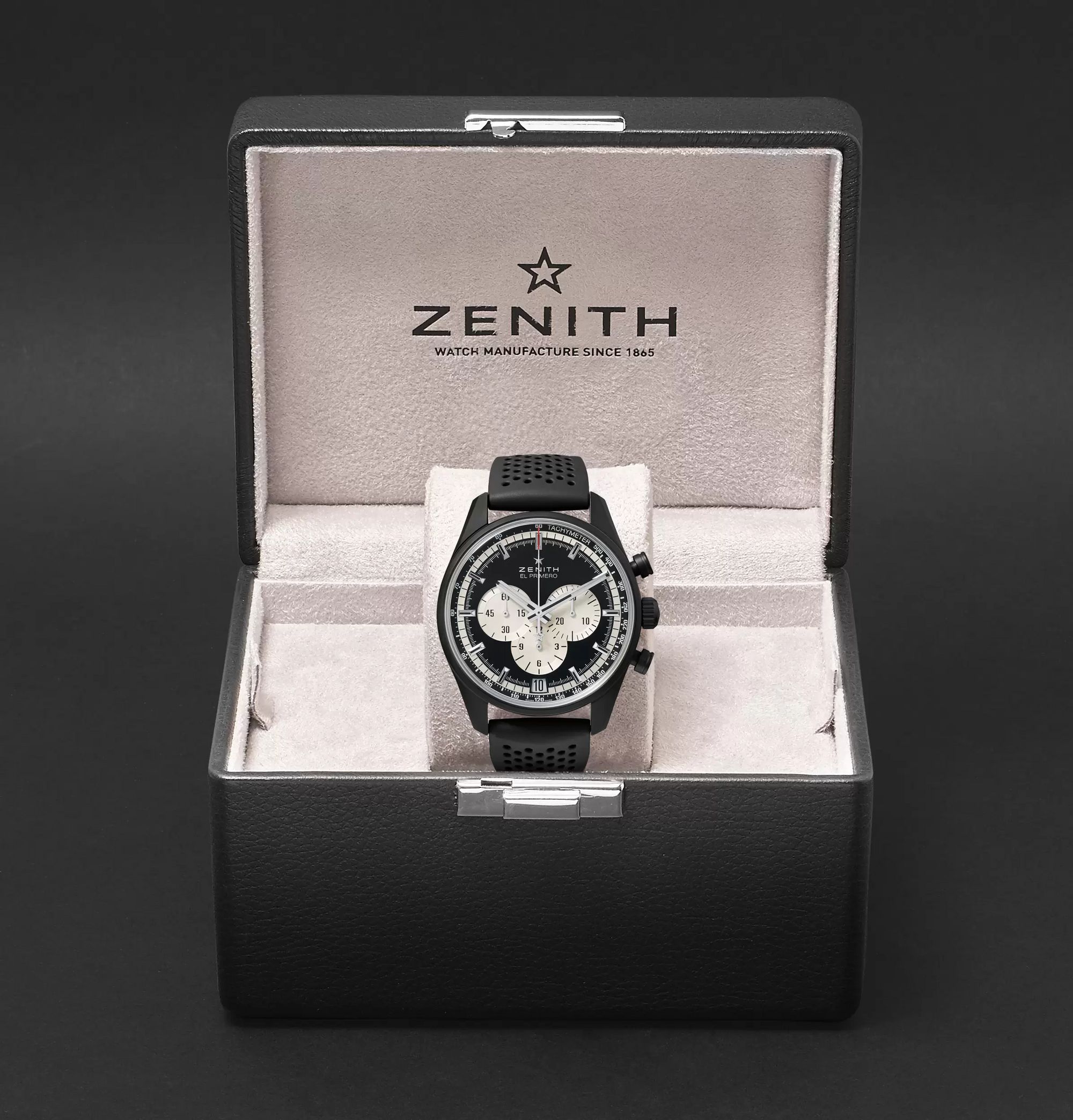 ZENITH El Primero Chronomaster 45mm Ceramicised Aluminium and Rubber Watch, Ref. No. 24.2041.400/21.R576