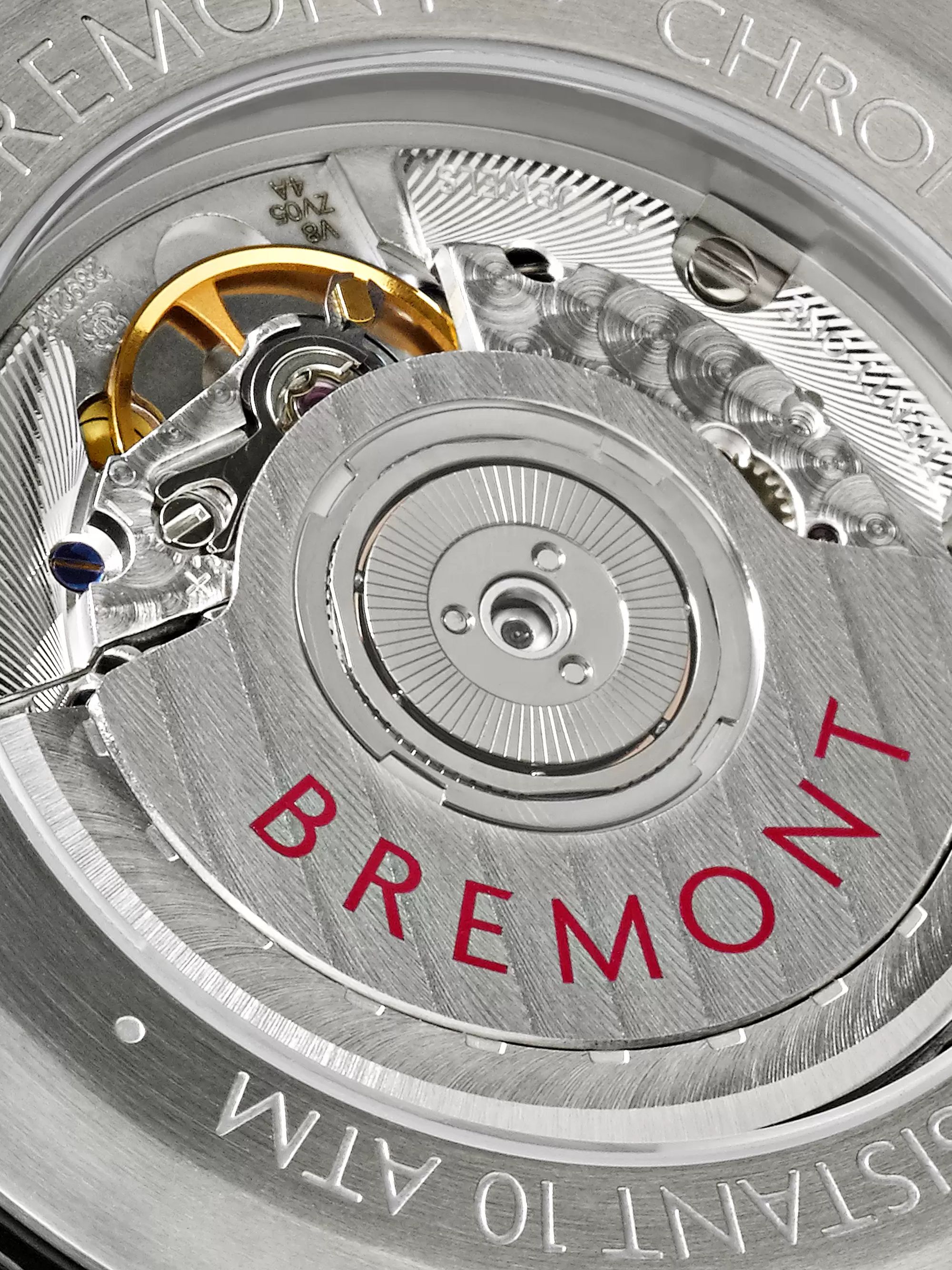 BREMONT Airco Mach 1 Black Automatic 40mm Stainless Steel and Leather Watch, Ref. AIRCO-M1-BK-R-S