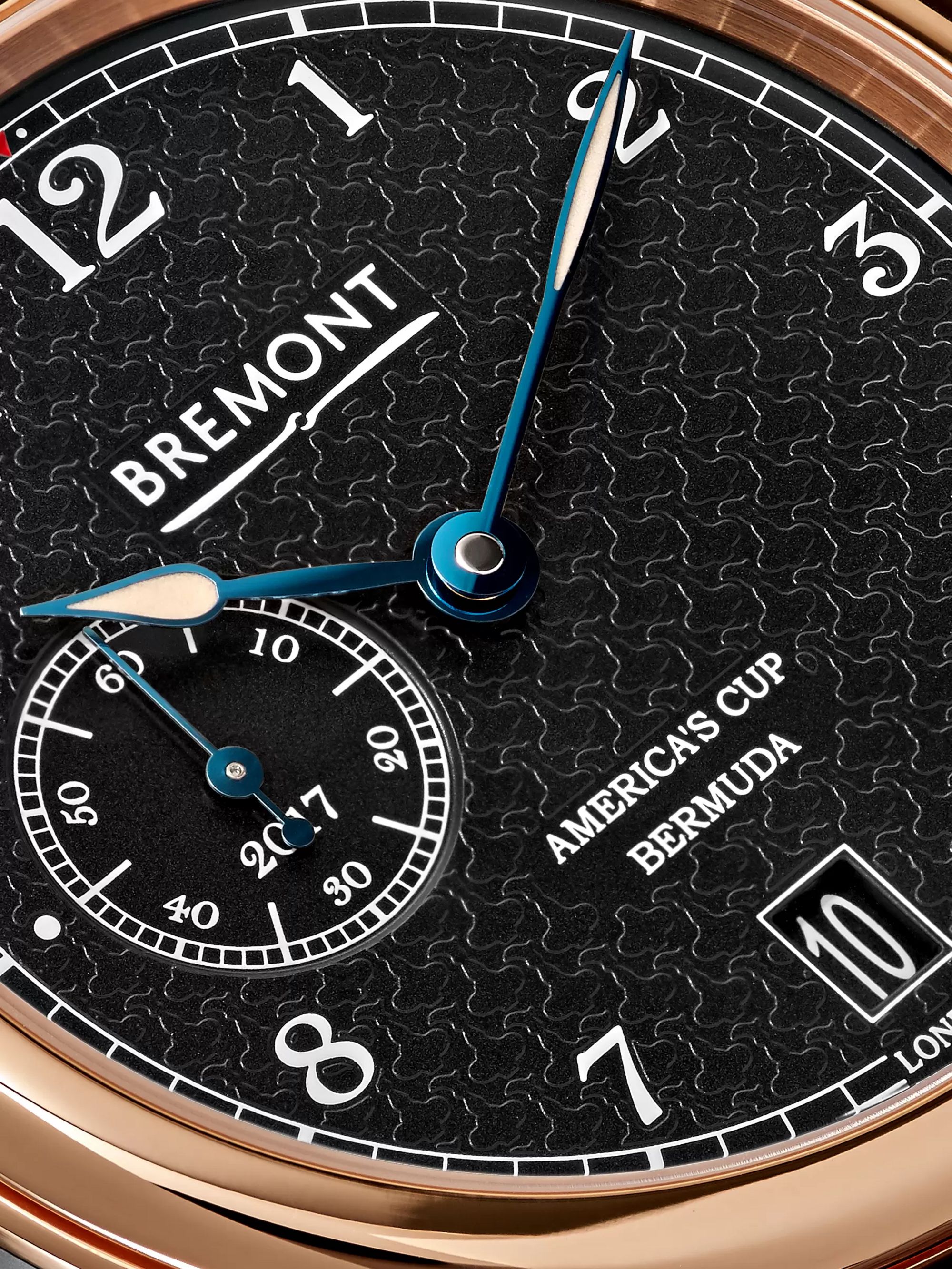 BREMONT AC35 America's Cup Automatic 43mm 18-Karat Rose Gold and Alligator Watch, Ref. No. AC35