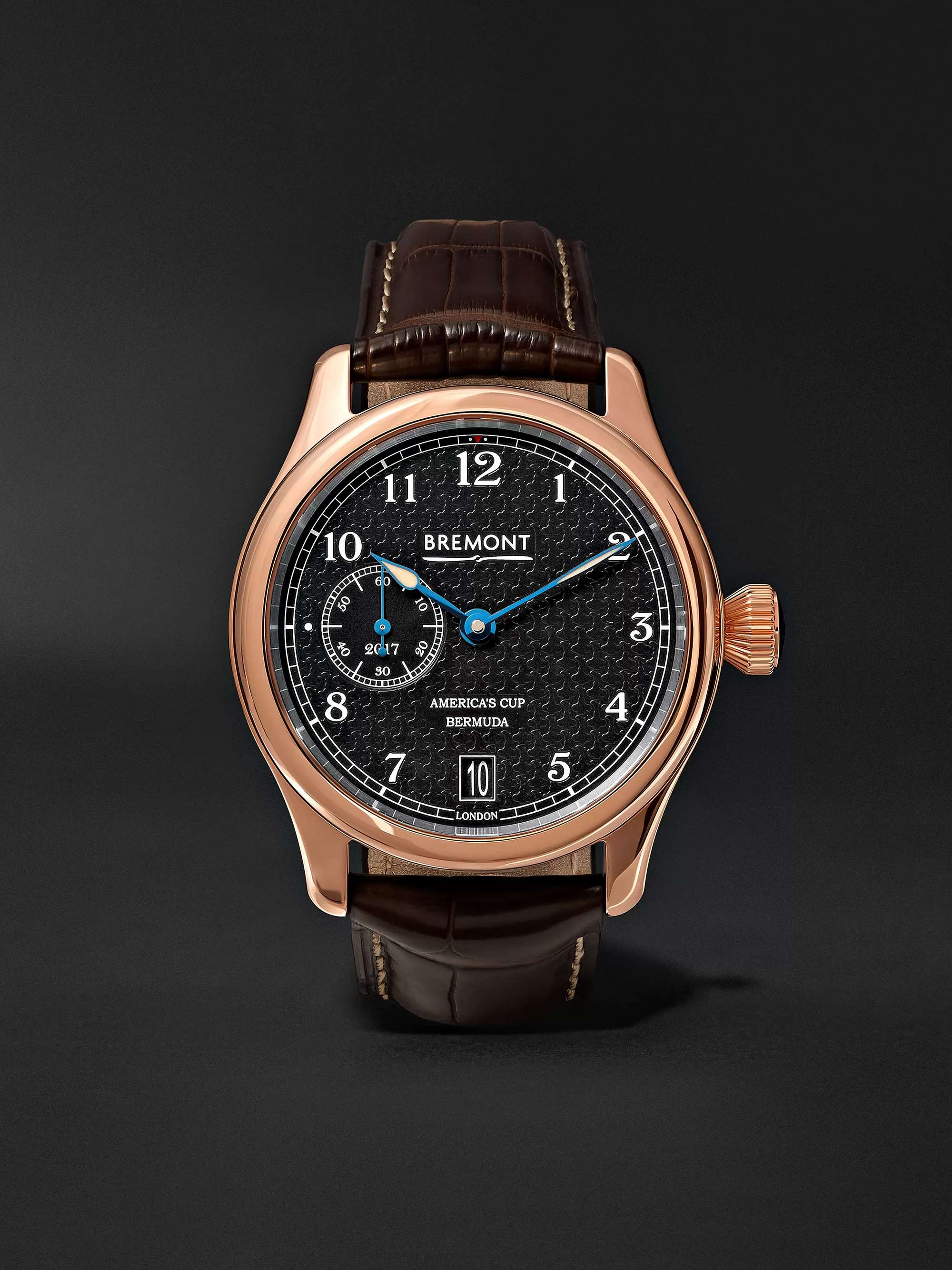BREMONT Wright Flyer Limited Edition Automatic 43mm 18 Karat Rose Gold and Alligator Watch Ref. No. WF RG for Men MR PORTER