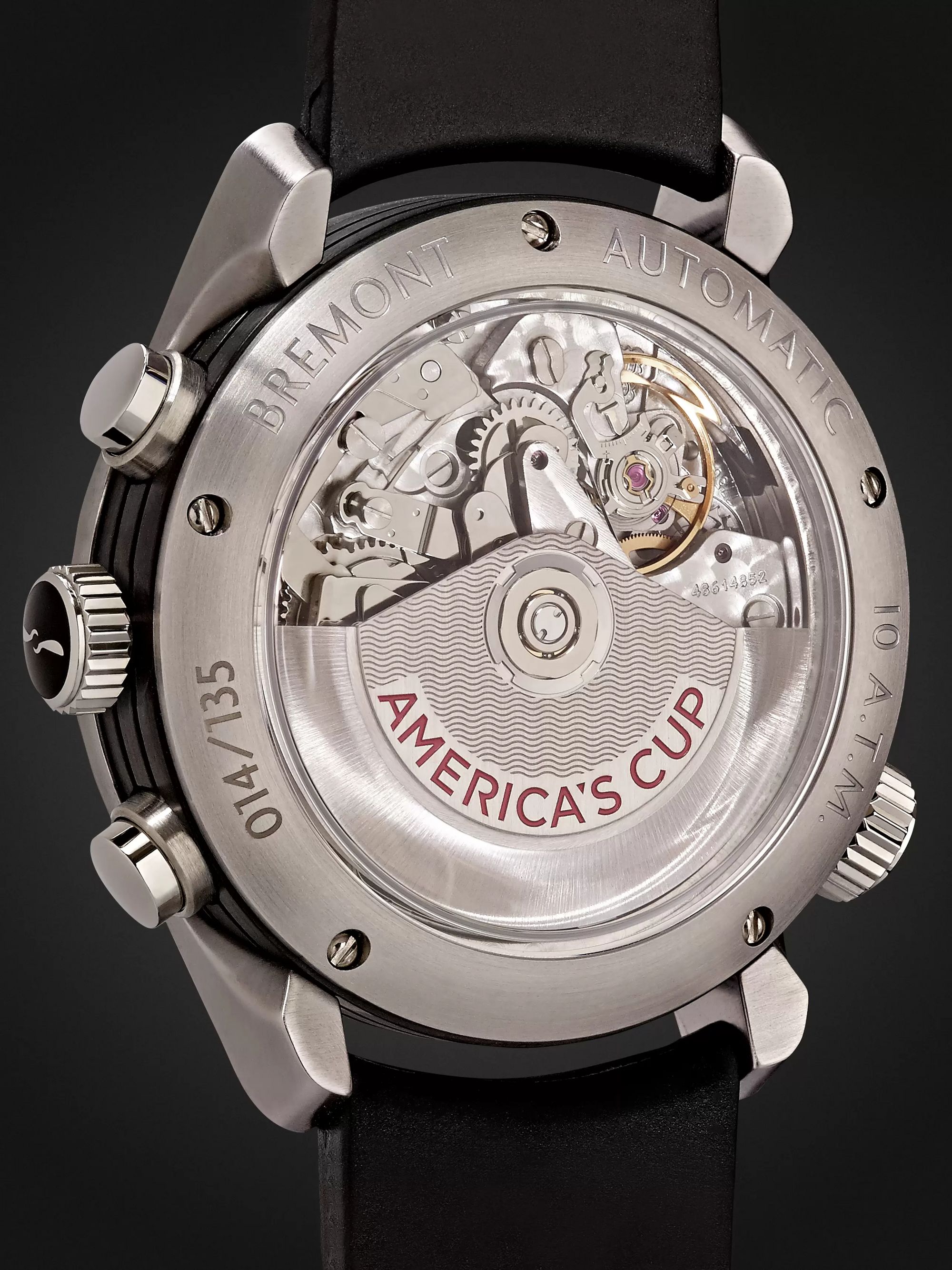 BREMONT AC-R-II America's Cup Automatic Regatta Chronograph 43mm Stainless Steel and Rubber Watch, Ref. No. 970380