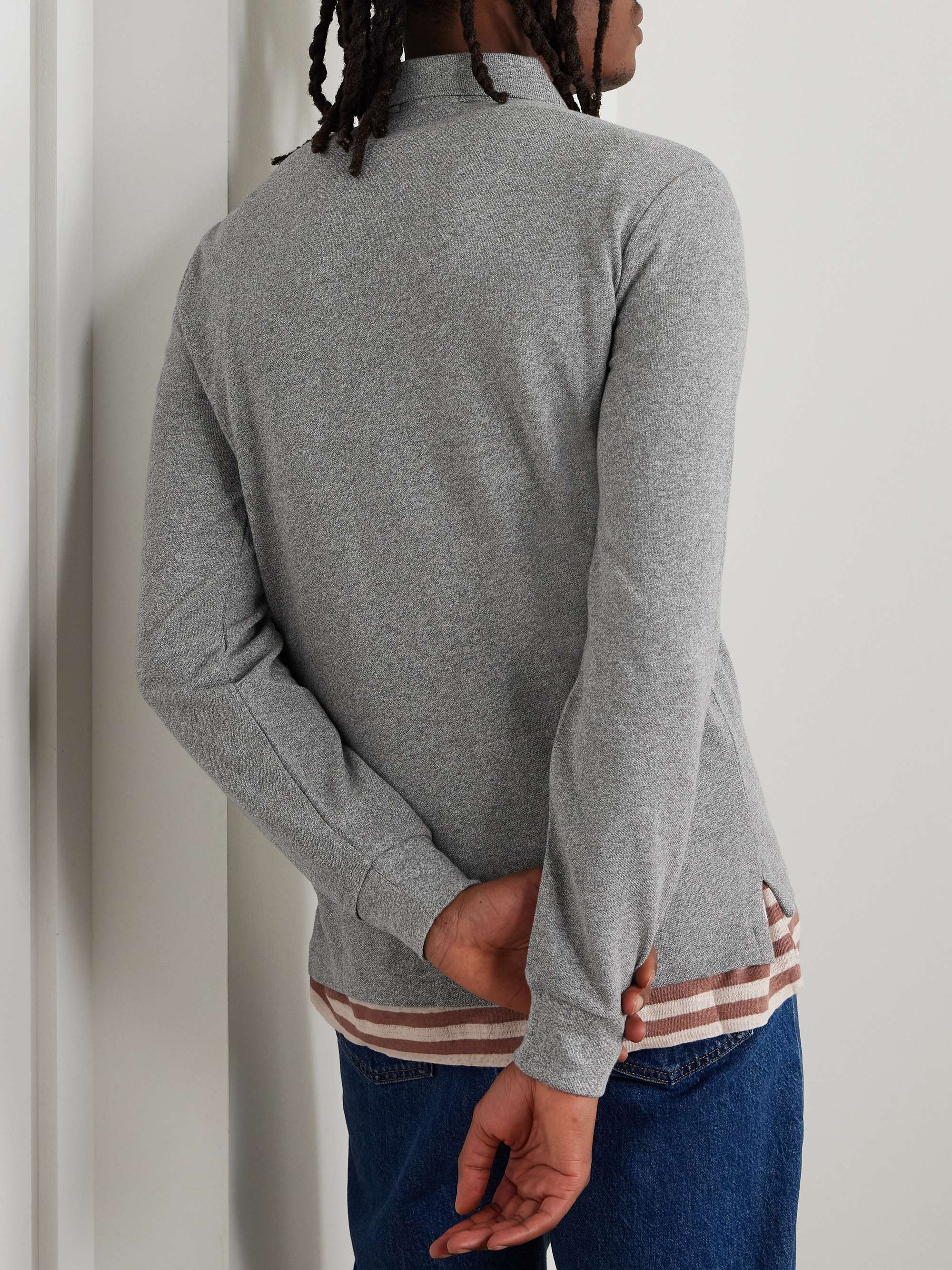 POLO RALPH LAUREN Slim-Fit Mélange Cotton-Piqué Polo Shirt