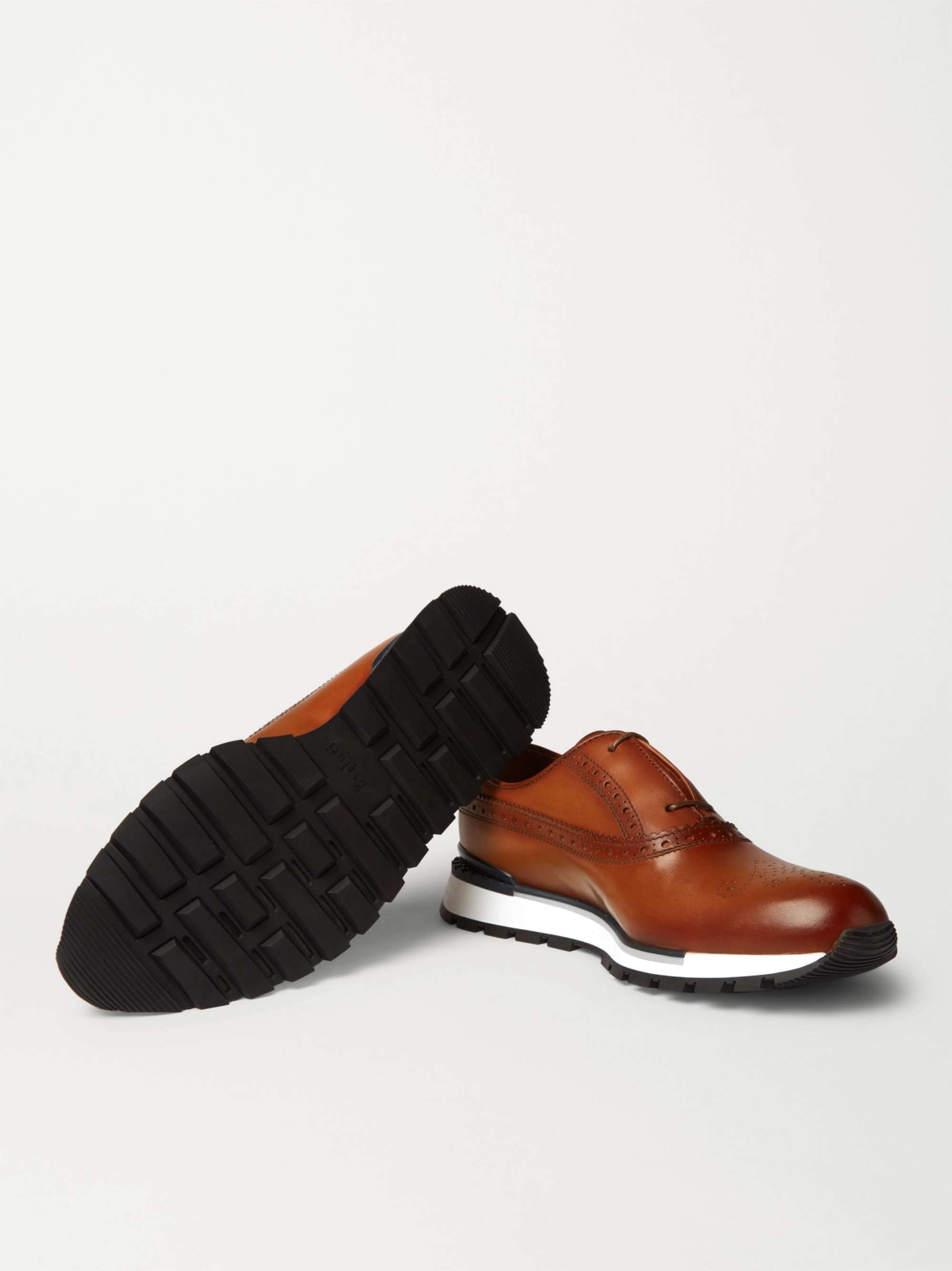 BERLUTI Fast Track Leather Brogue Sneakers