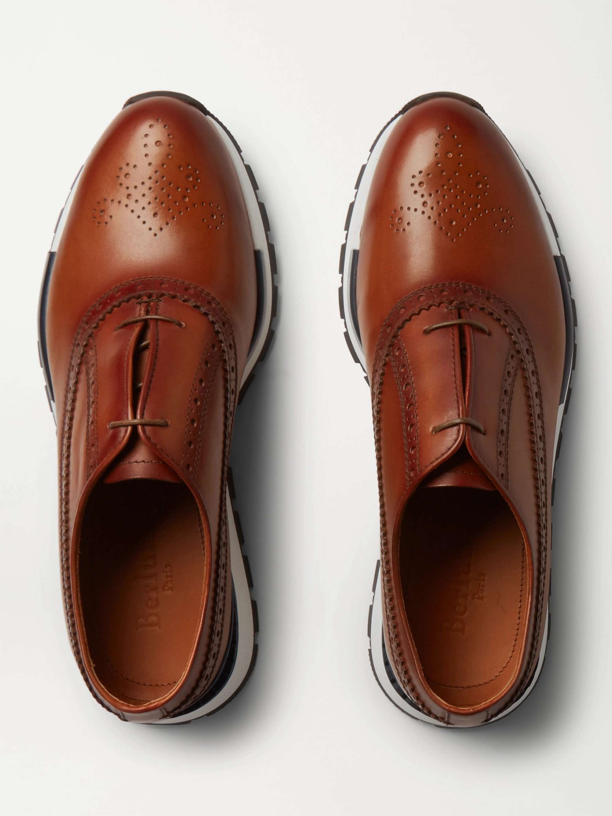 BERLUTI Fast Track Leather Brogue Sneakers