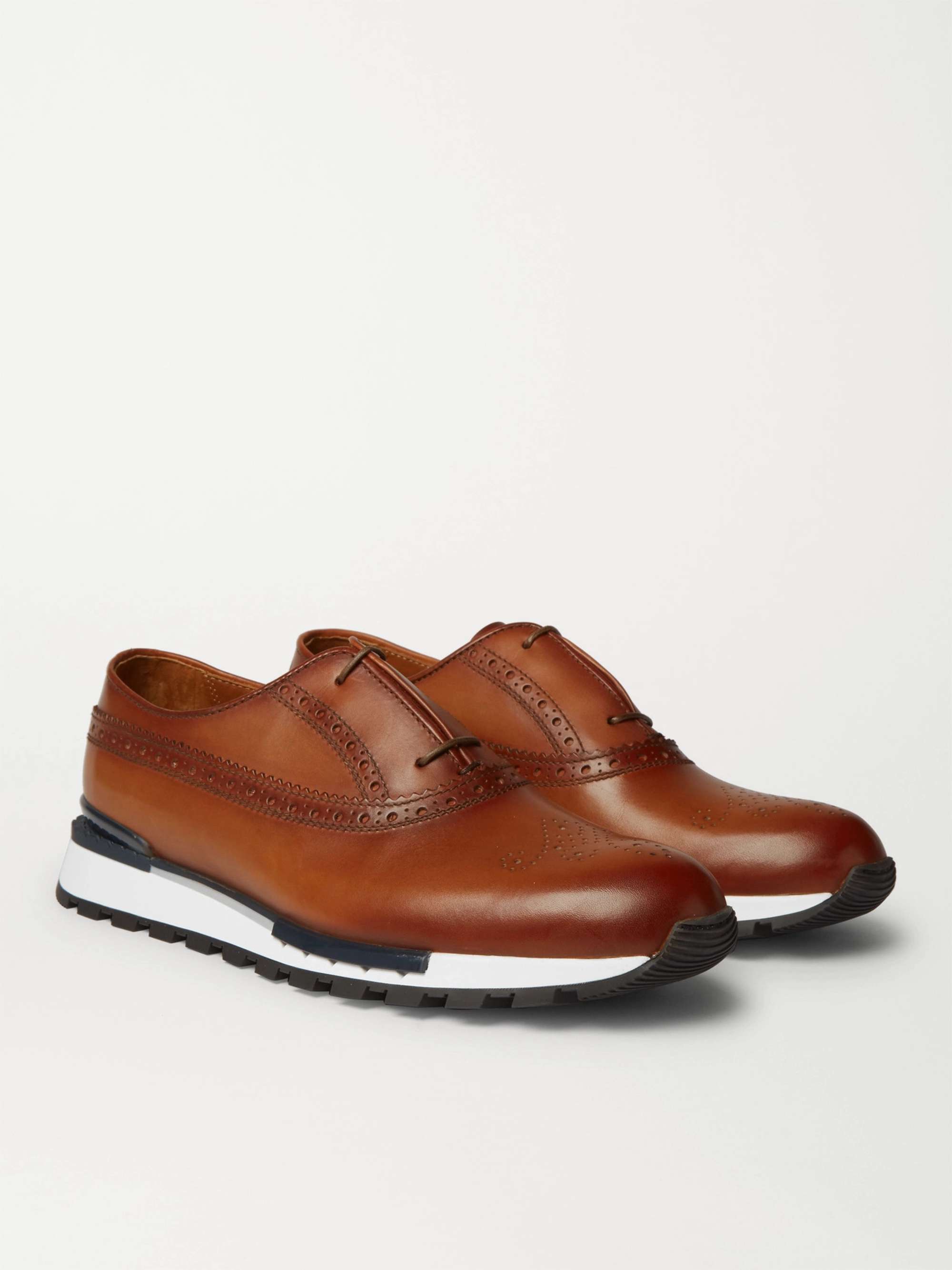 BERLUTI Fast Track Leather Brogue Sneakers for Men | MR PORTER