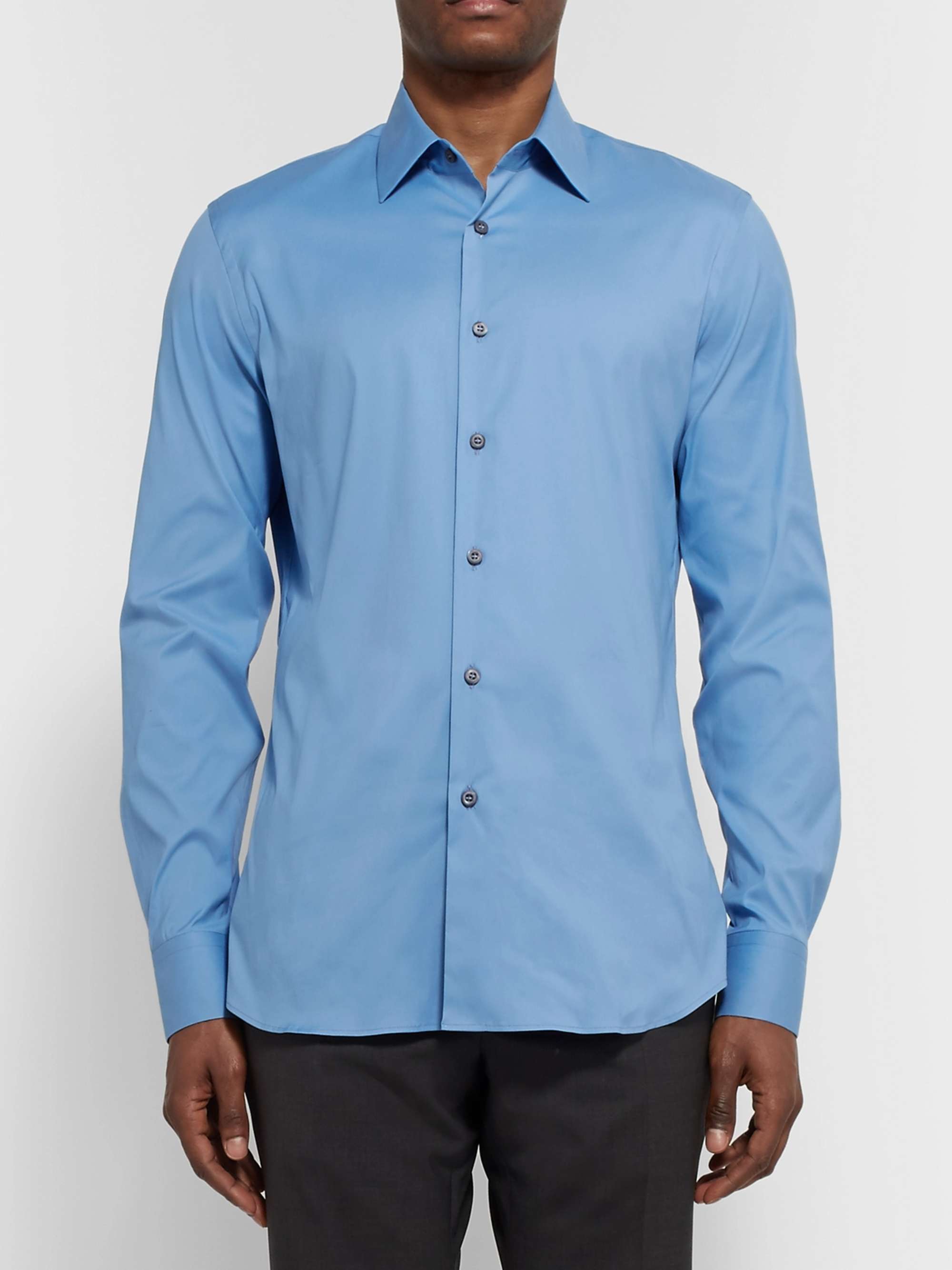 PRADA Slim-Fit Stretch-Cotton Shirt