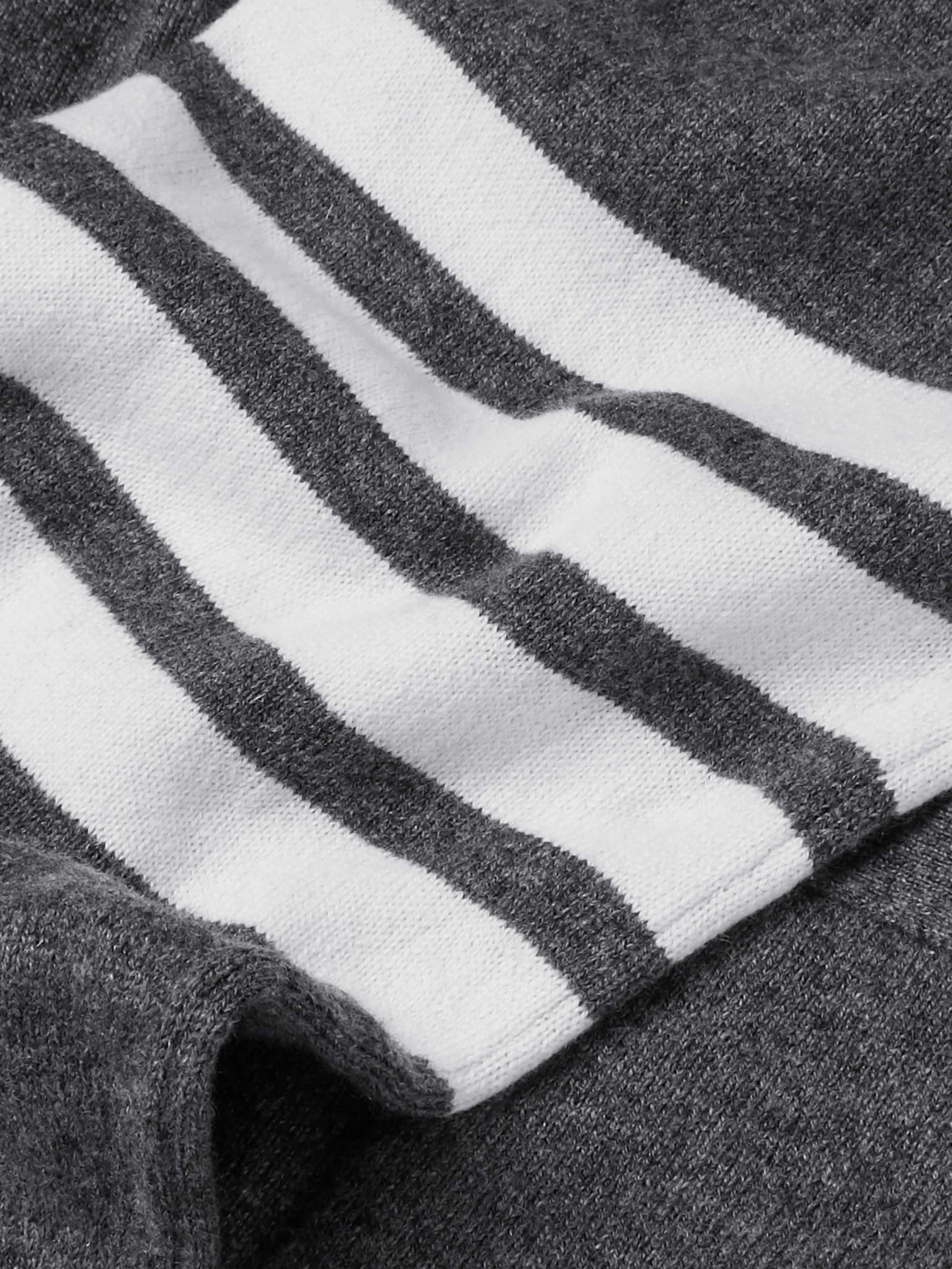 THOM BROWNE Slim-Fit Striped Cashmere Cardigan