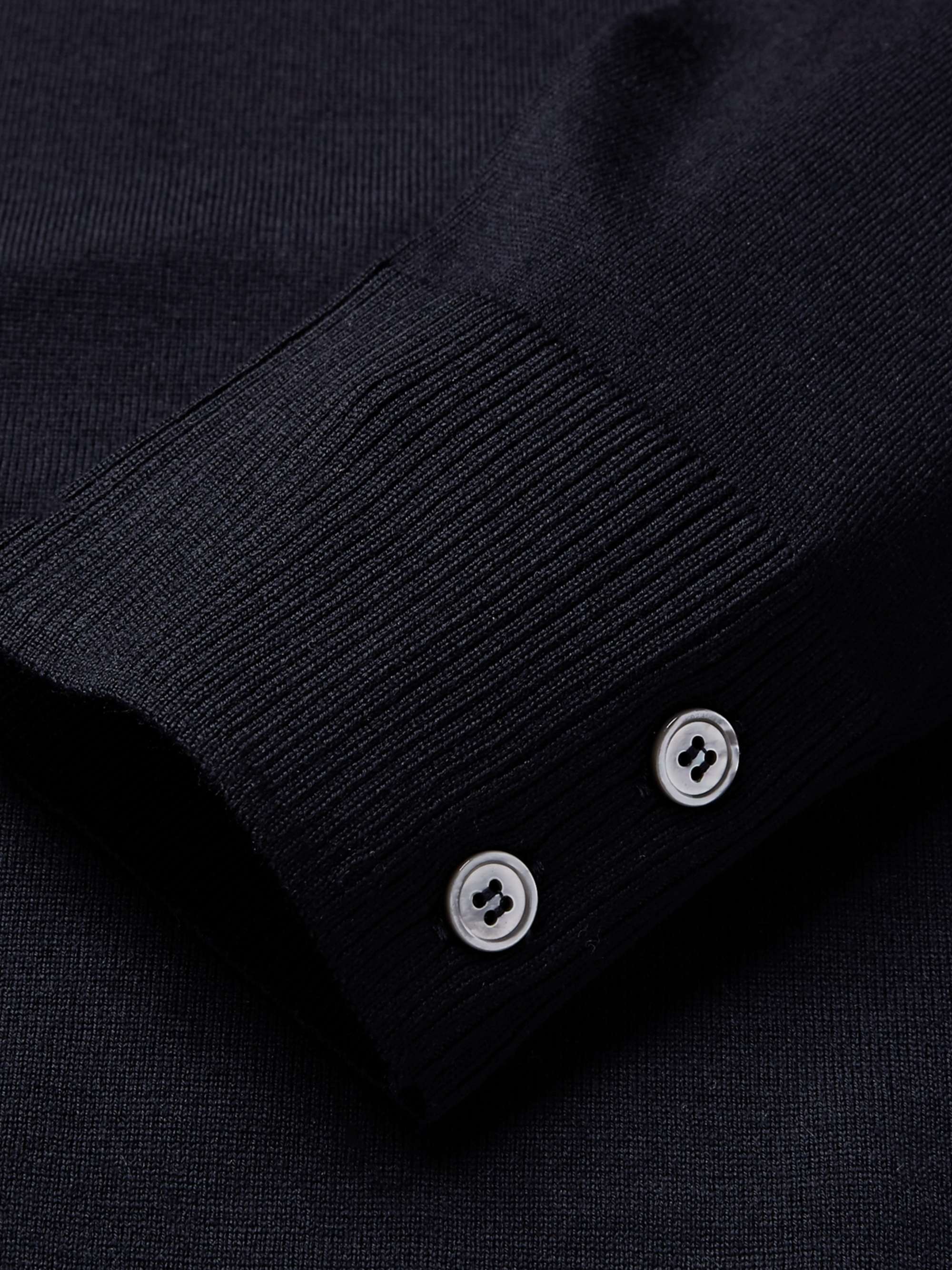 THOM BROWNE Striped Merino Wool Sweater