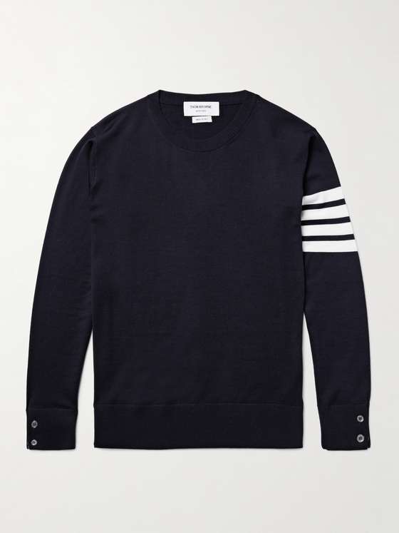Thombrowne Striped Merino Wool Sweater