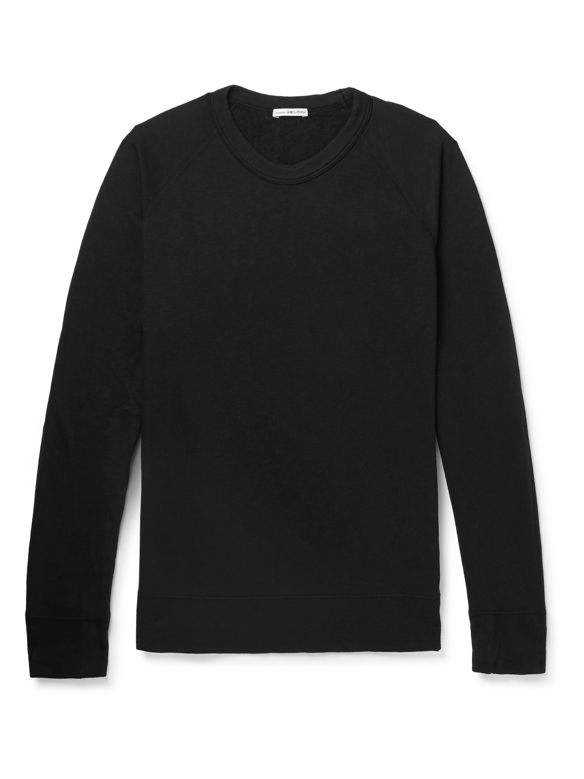 James Perse Loopback Supima Cotton-jersey Sweatshirt In Black