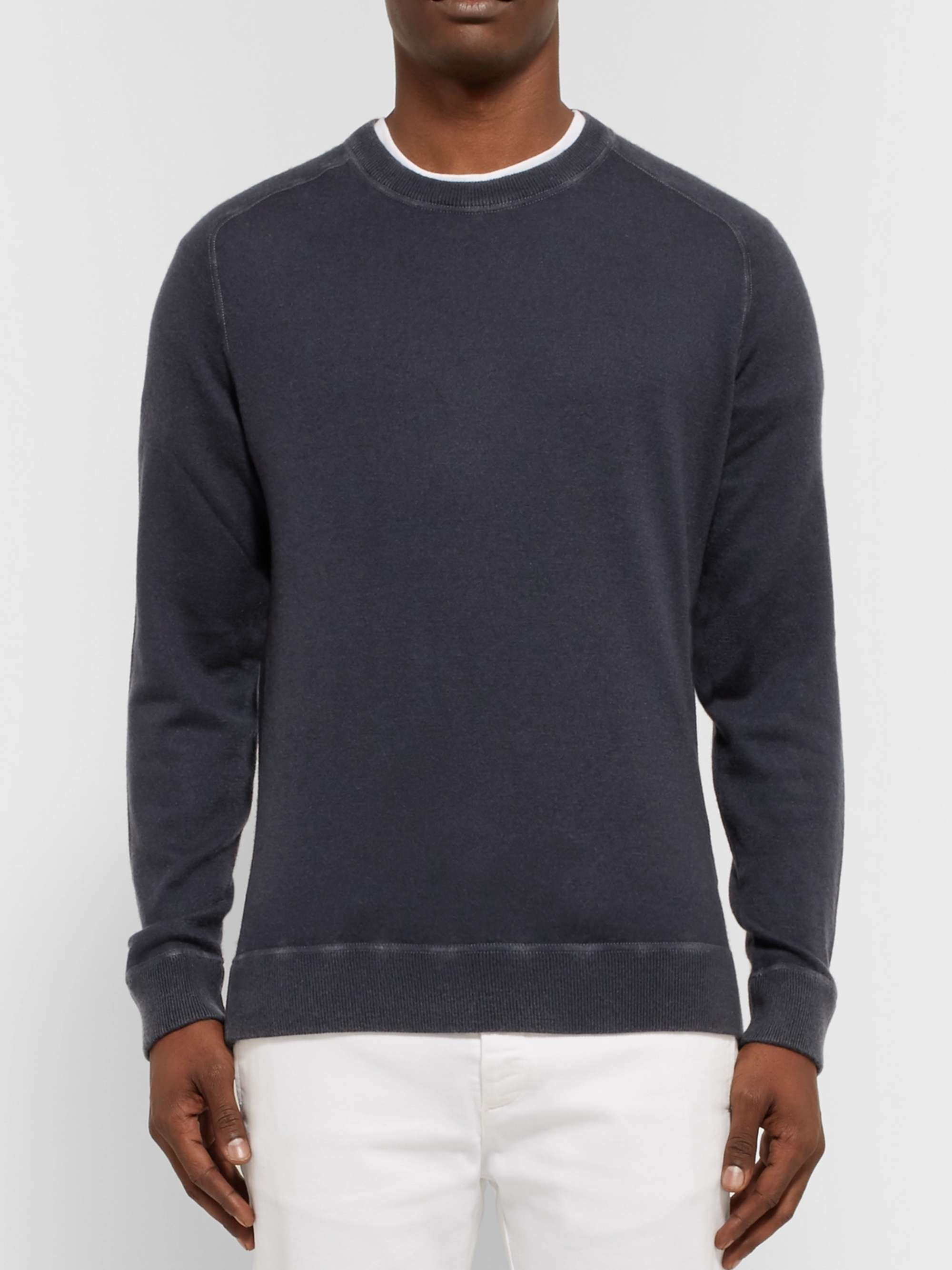 MASSIMO ALBA Garment-Dyed Cashmere Sweater