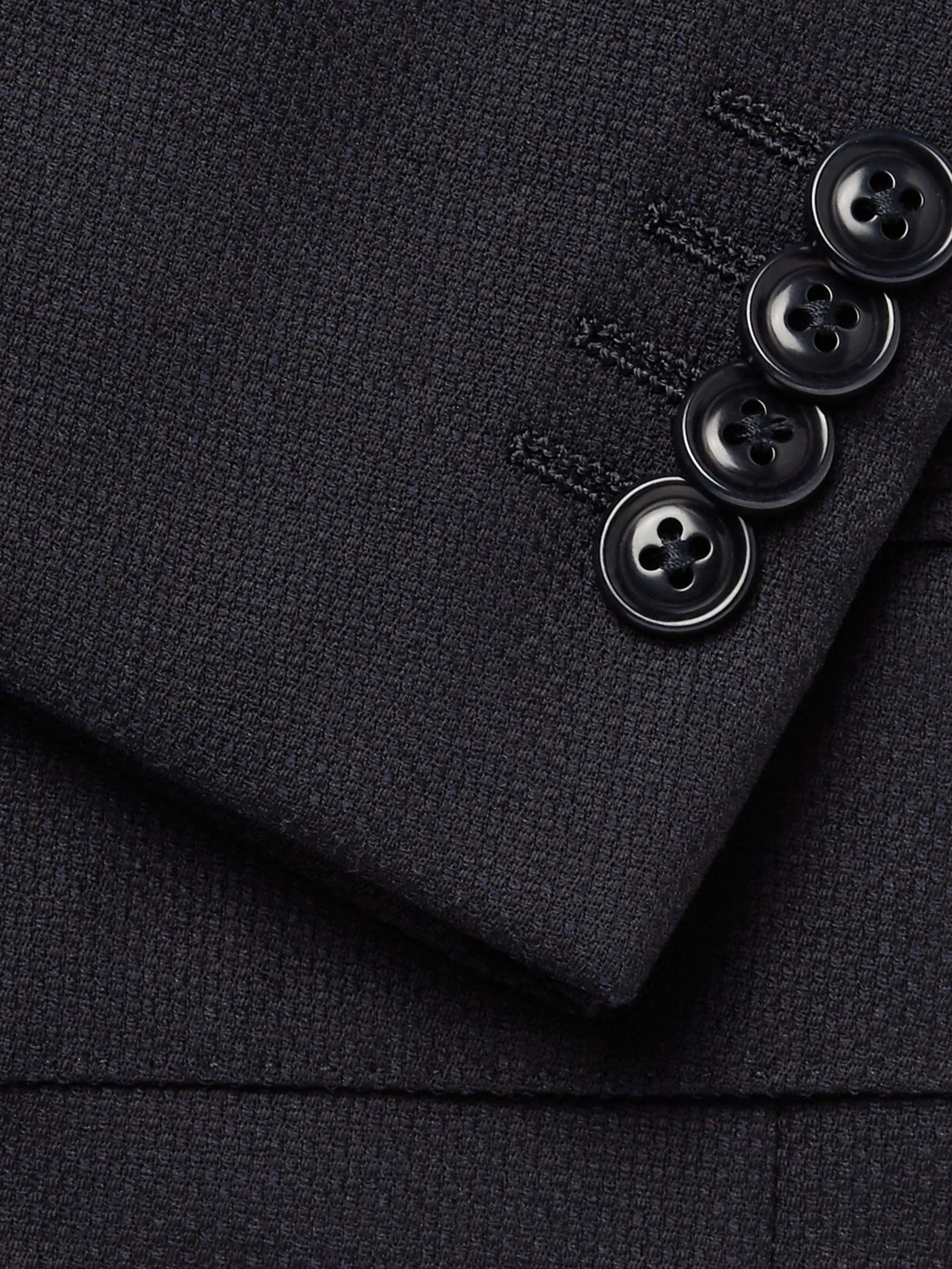 ZEGNA Navy 10-Pocket Stretch Wool and Silk-Blend Blazer
