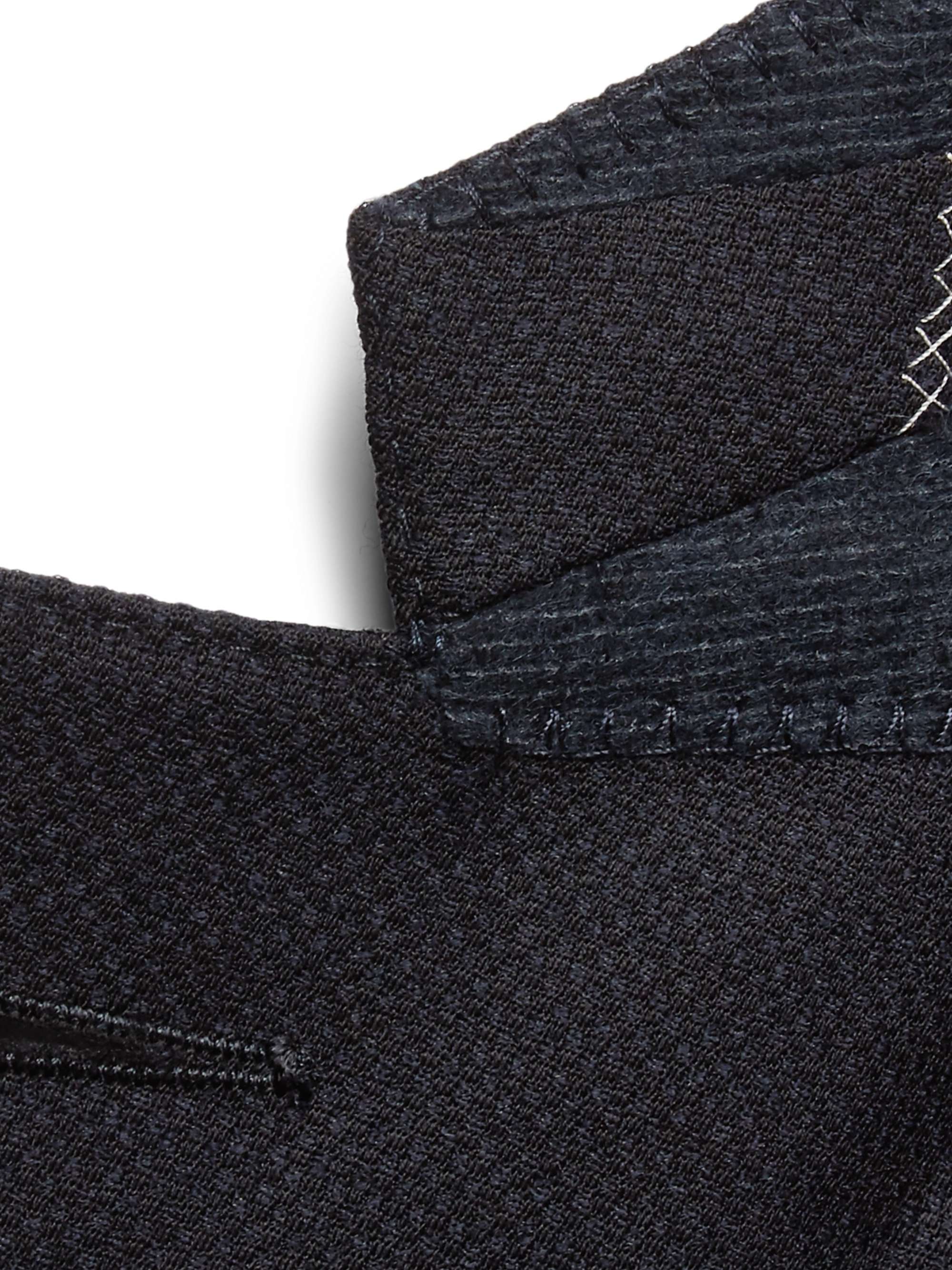 ZEGNA Navy 10-Pocket Stretch Wool and Silk-Blend Blazer