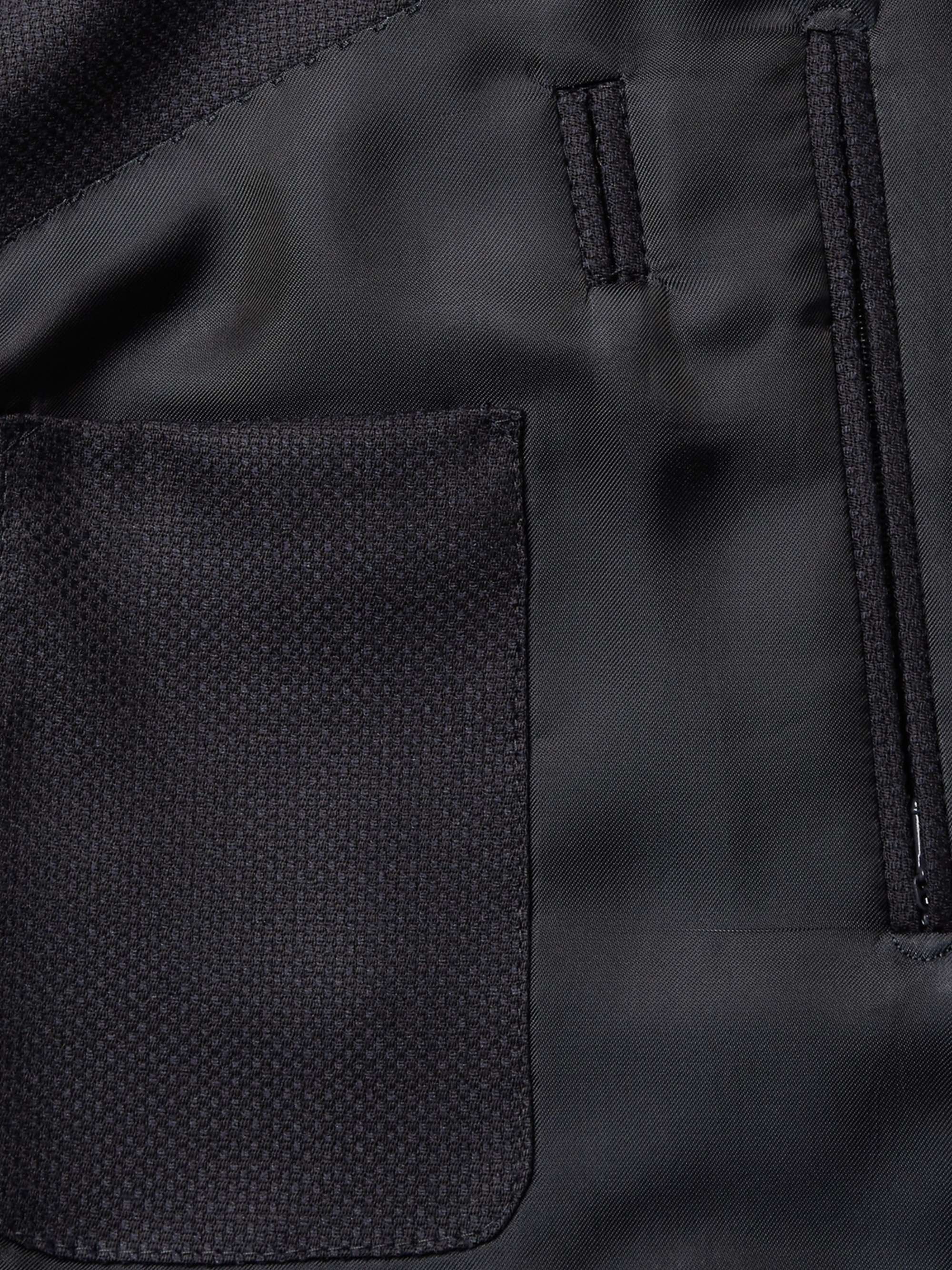 ZEGNA Navy 10-Pocket Stretch Wool and Silk-Blend Blazer