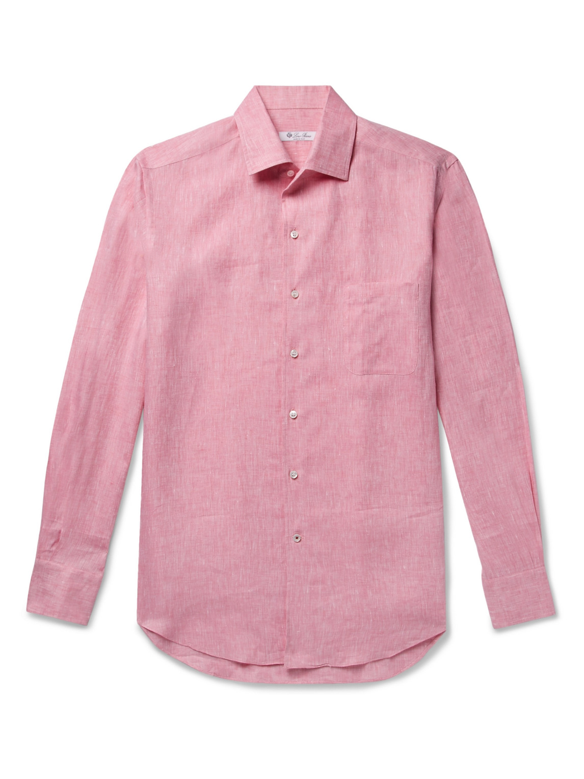 Loro Piana - Slub Linen Shirt - Men - Pink - S