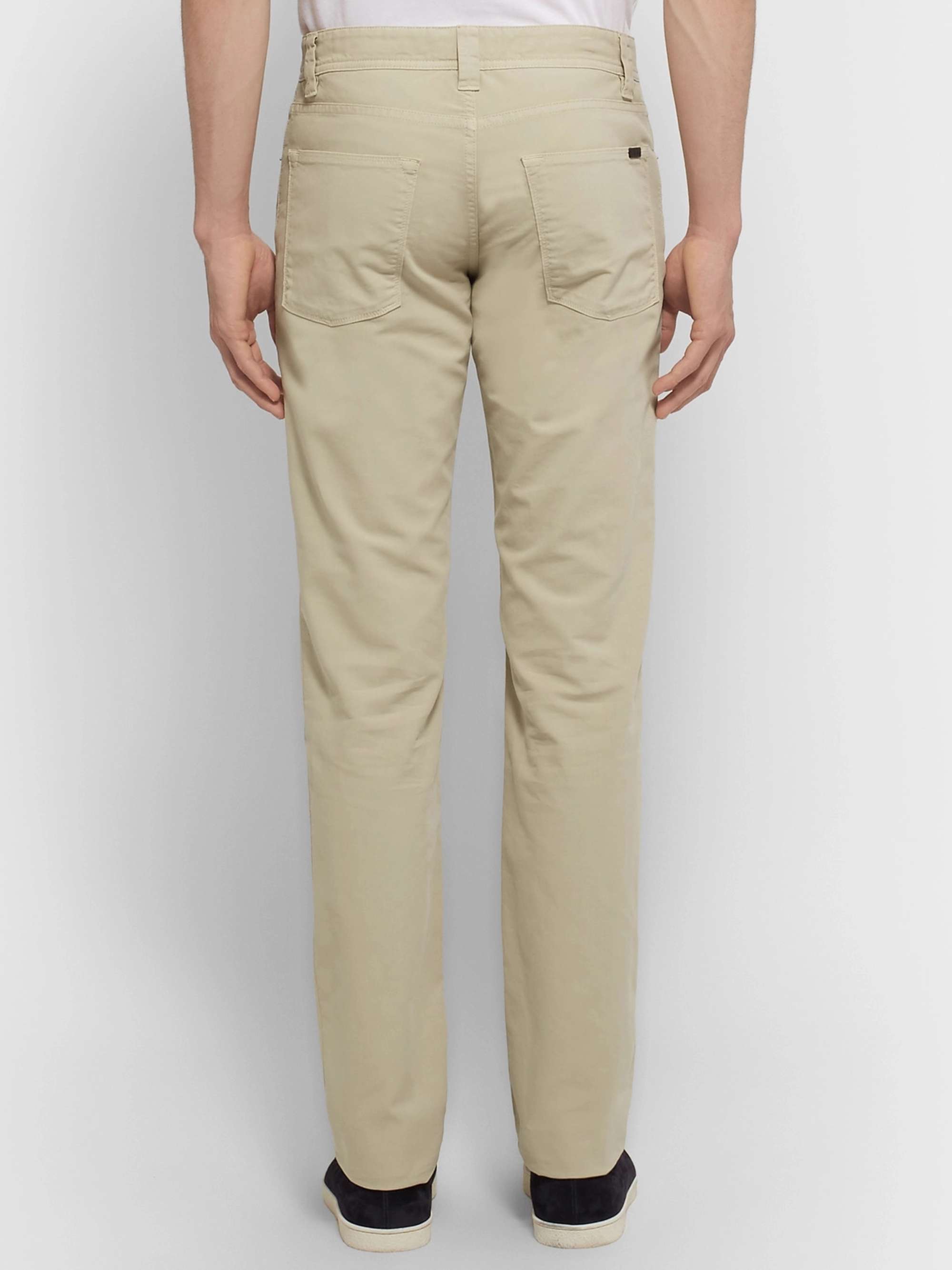 LORO PIANA Slim-Fit Stretch-Cotton Trousers