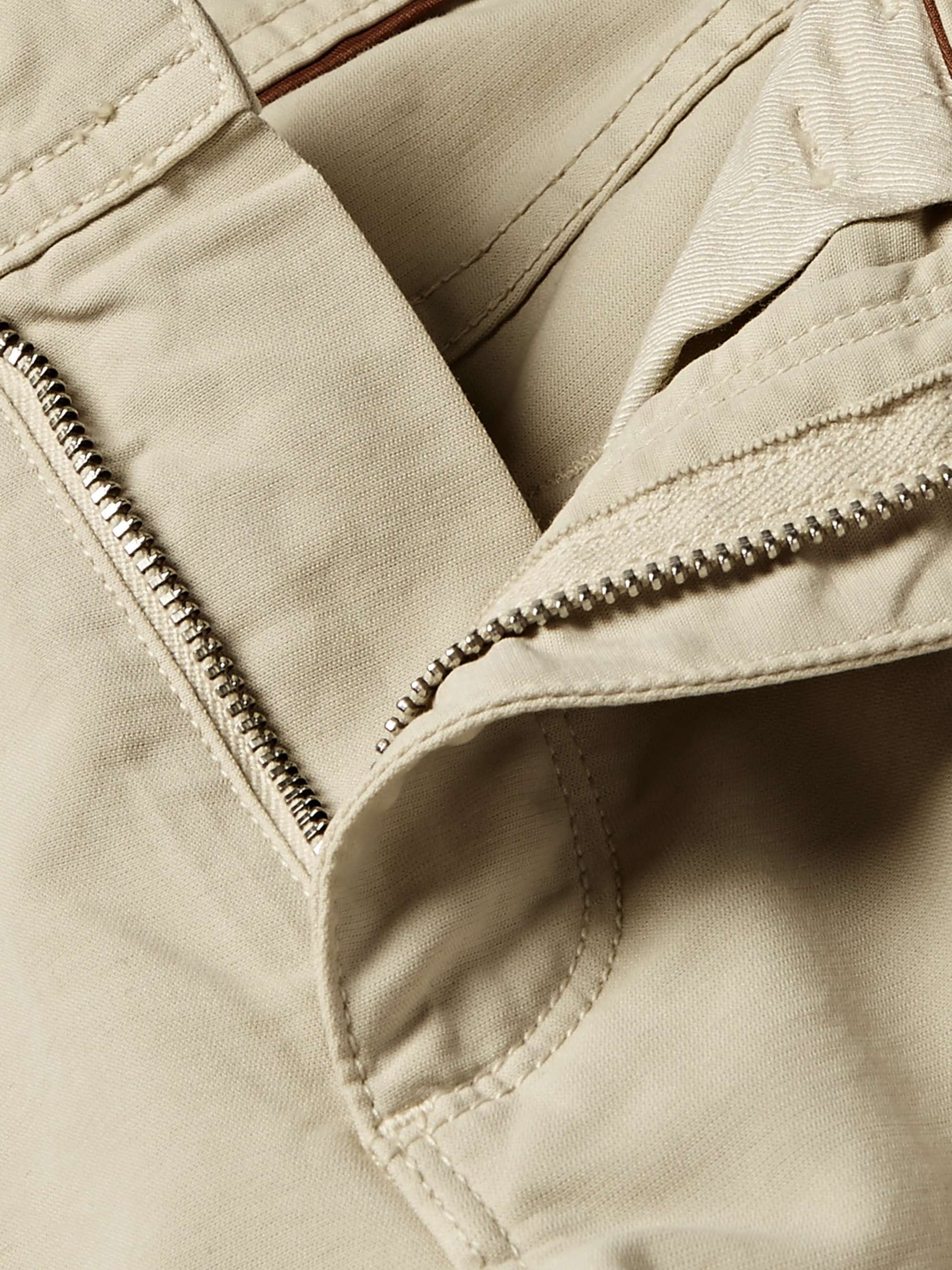 LORO PIANA Slim-Fit Stretch-Cotton Trousers