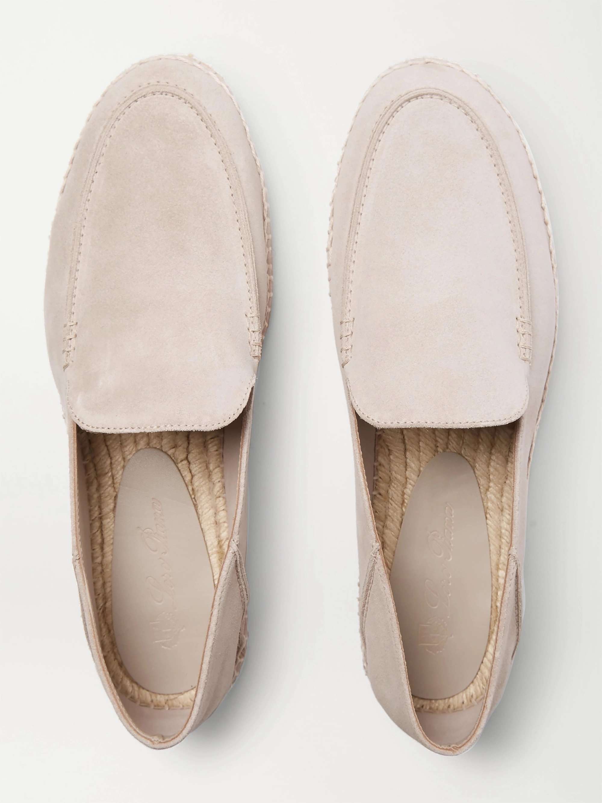 LORO PIANA Seaside Walk Collapsible-Heel Suede Espadrilles LORO PIANA Seaside Walk Collapsible-Heel Suede Espadrilles