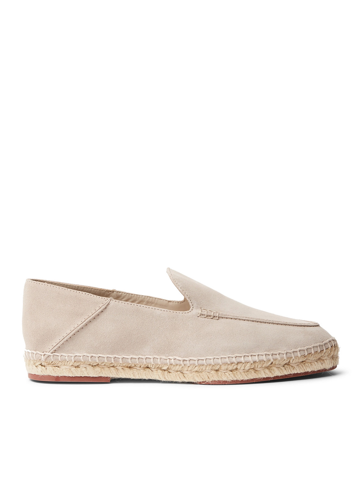 Loro Piana Seaside Walk Collapsible-heel Suede Espadrilles In Gray