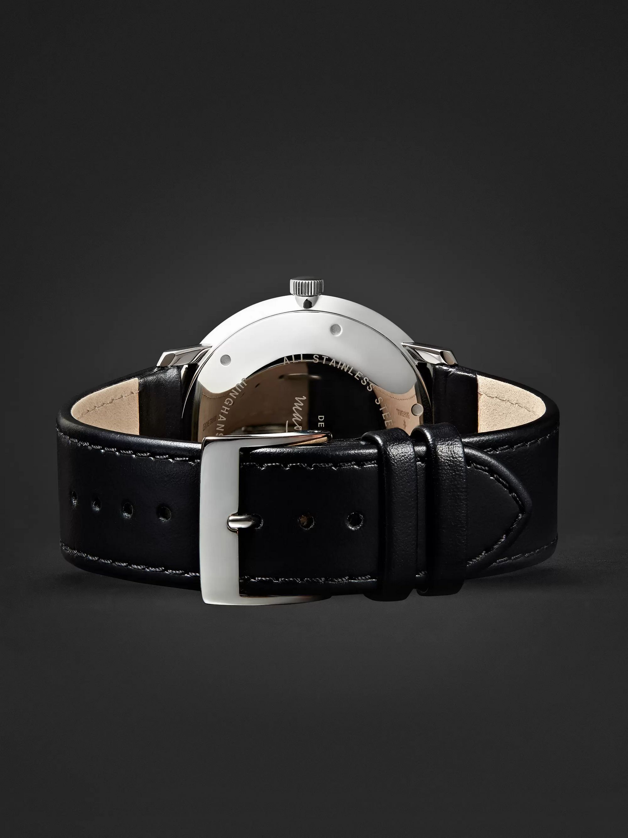 JUNGHANS Max Bill Automatic 38mm Stainless Steel and Leather Watch, Ref. No. 027/3501.00
