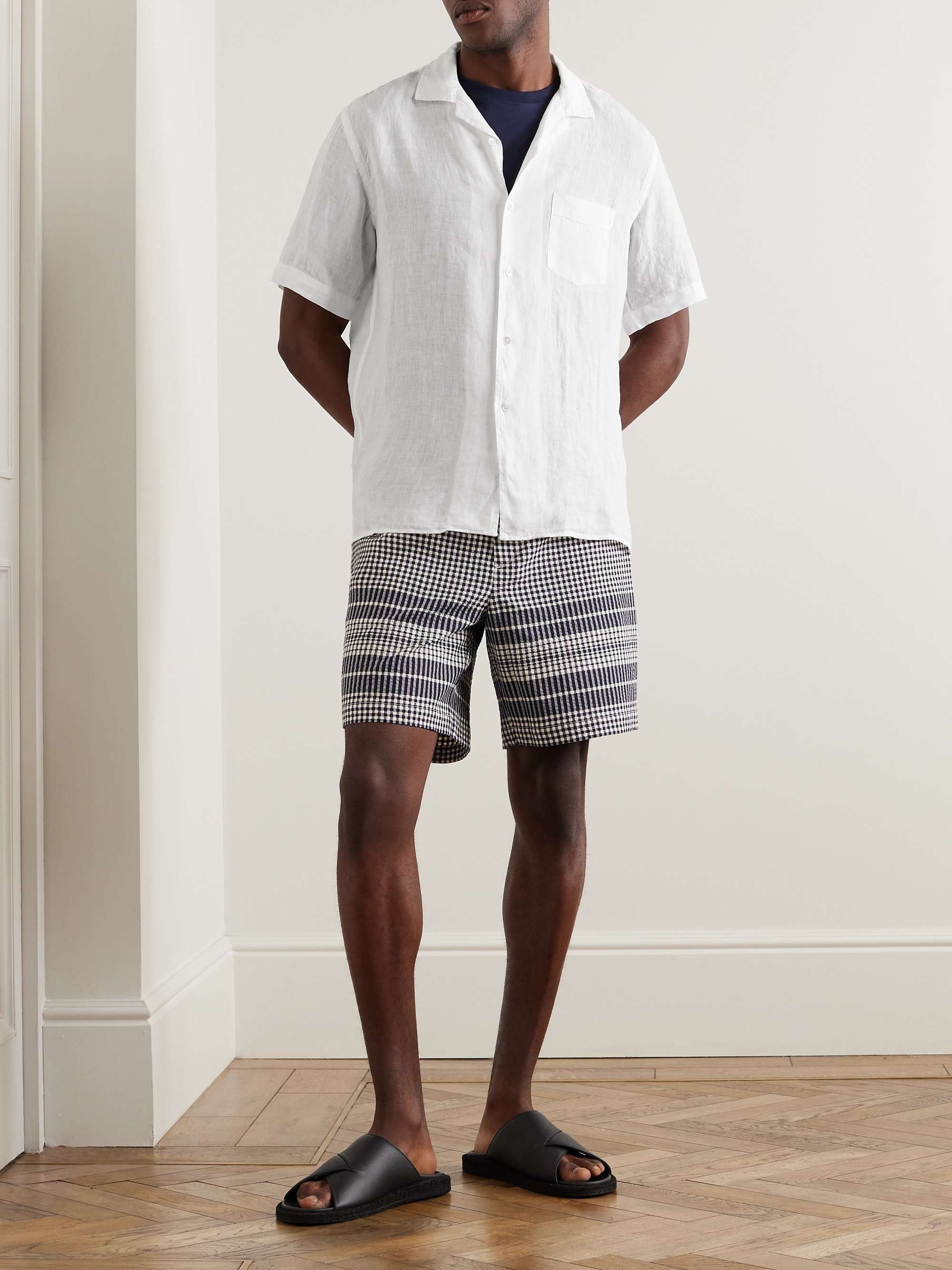 HARTFORD Camp-Collar Linen Shirt