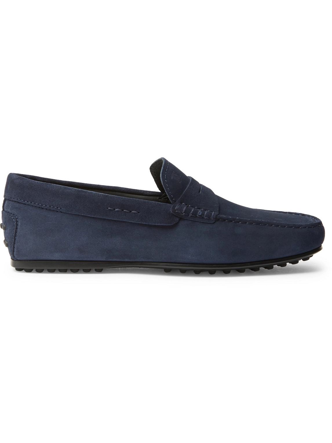 Tod's Gommino Suede Driving Shoes In Blue