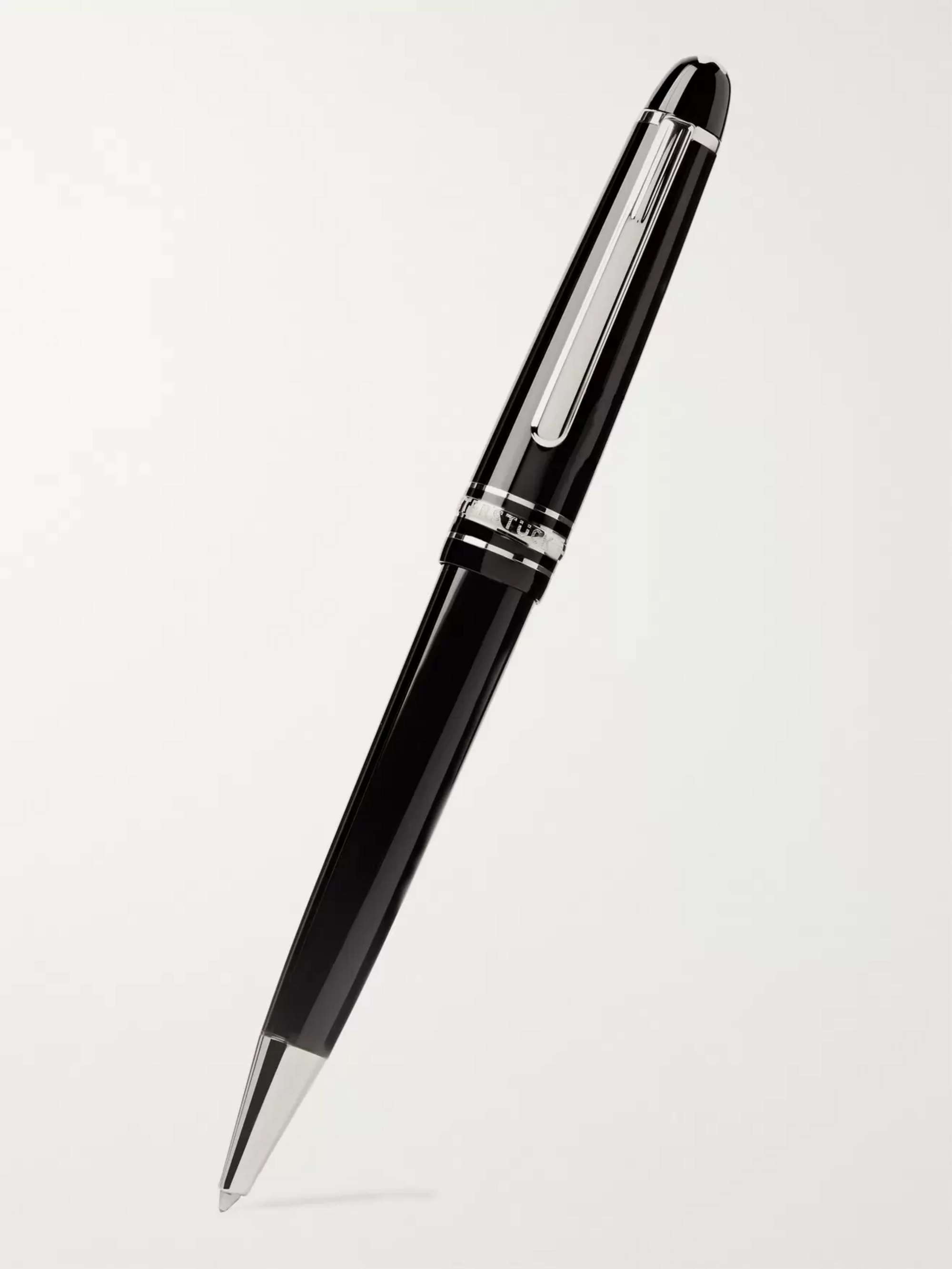 Individualiteit Verplaatsing Negen MONTBLANC Meisterstück Resin and Platinum-Plated Ballpoint Pen | MR PORTER