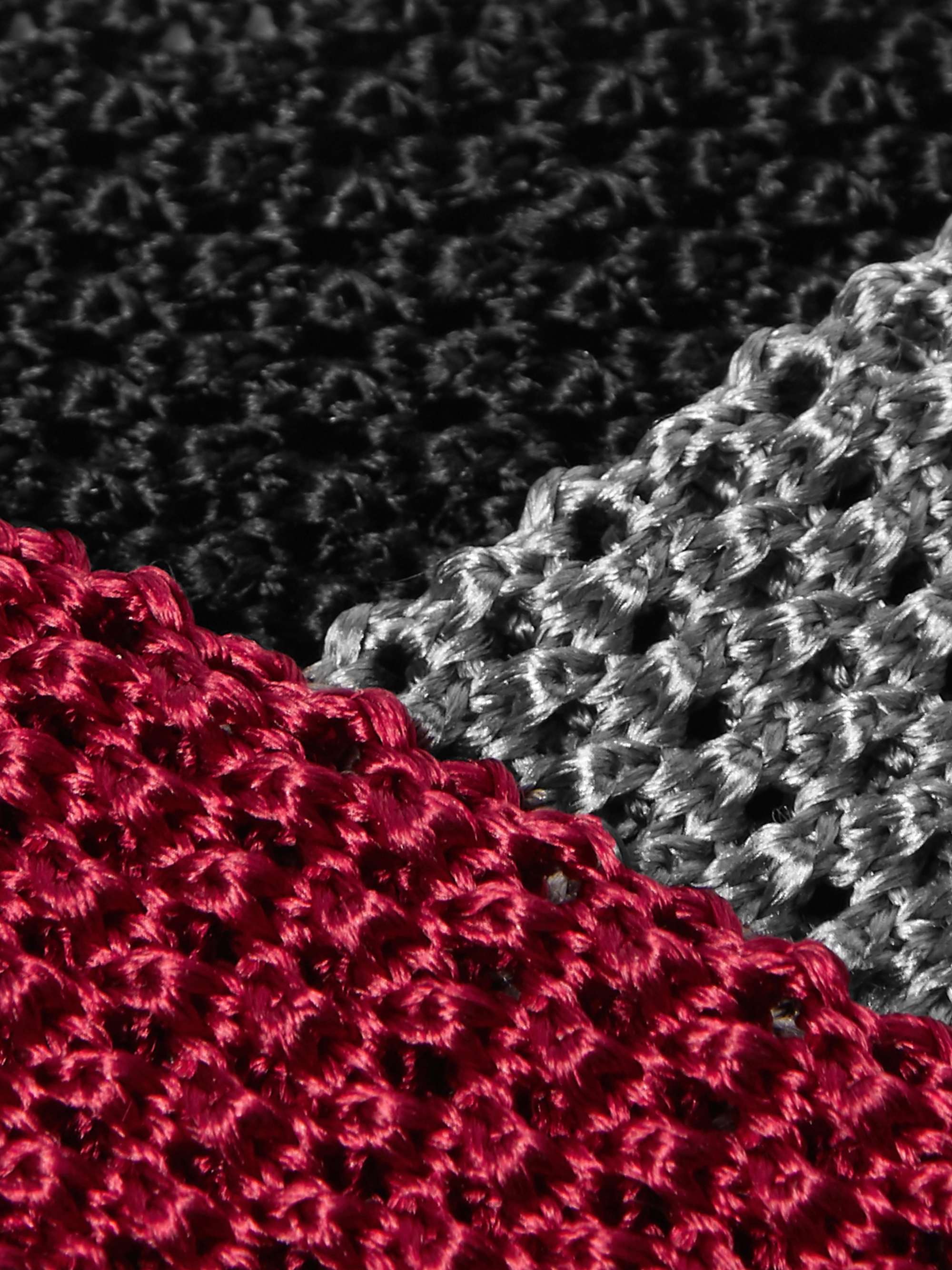 CHARVET Set of Three 4.5cm Knitted Silk Ties