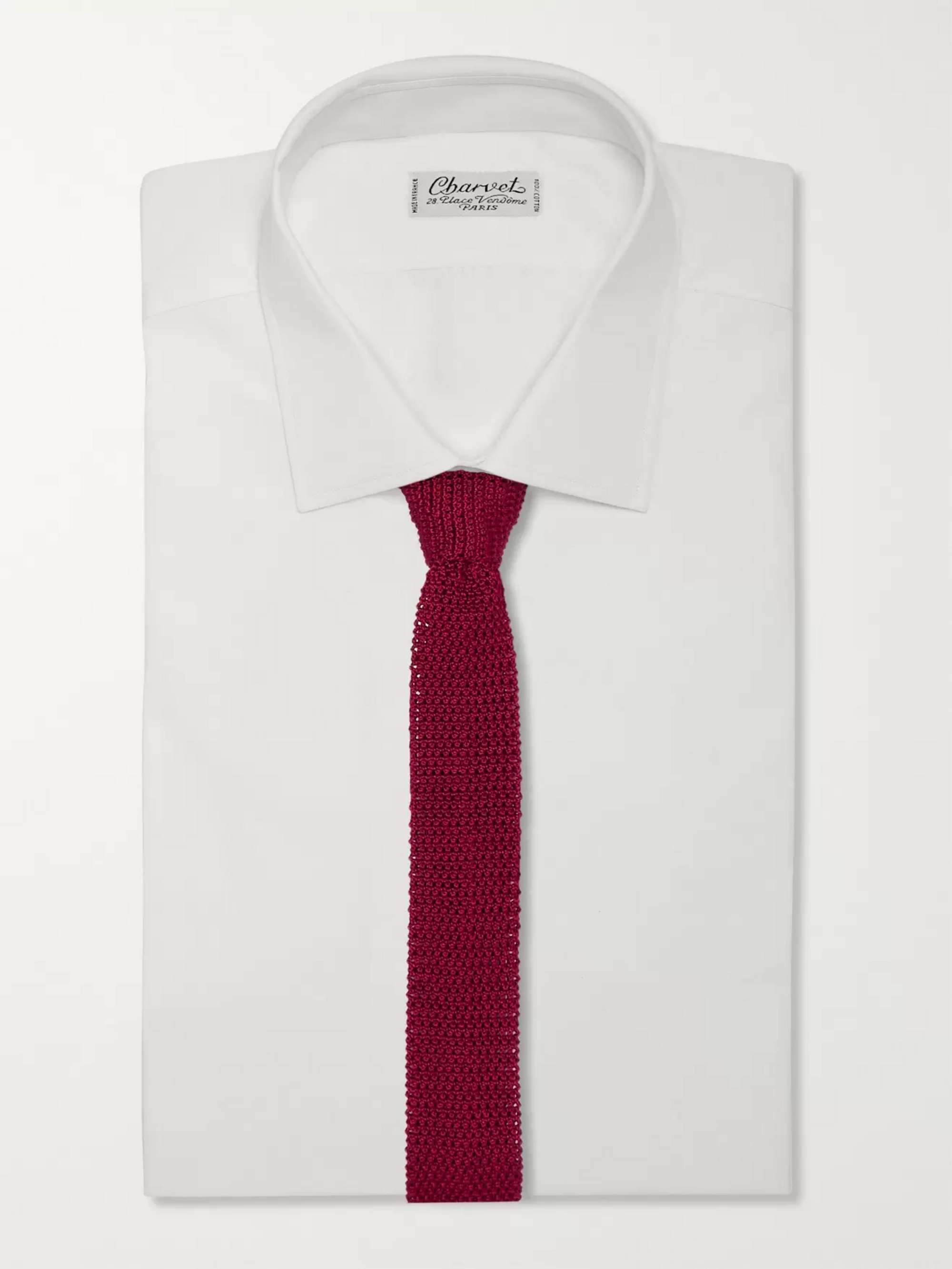 CHARVET Set of Three 4.5cm Knitted Silk Ties