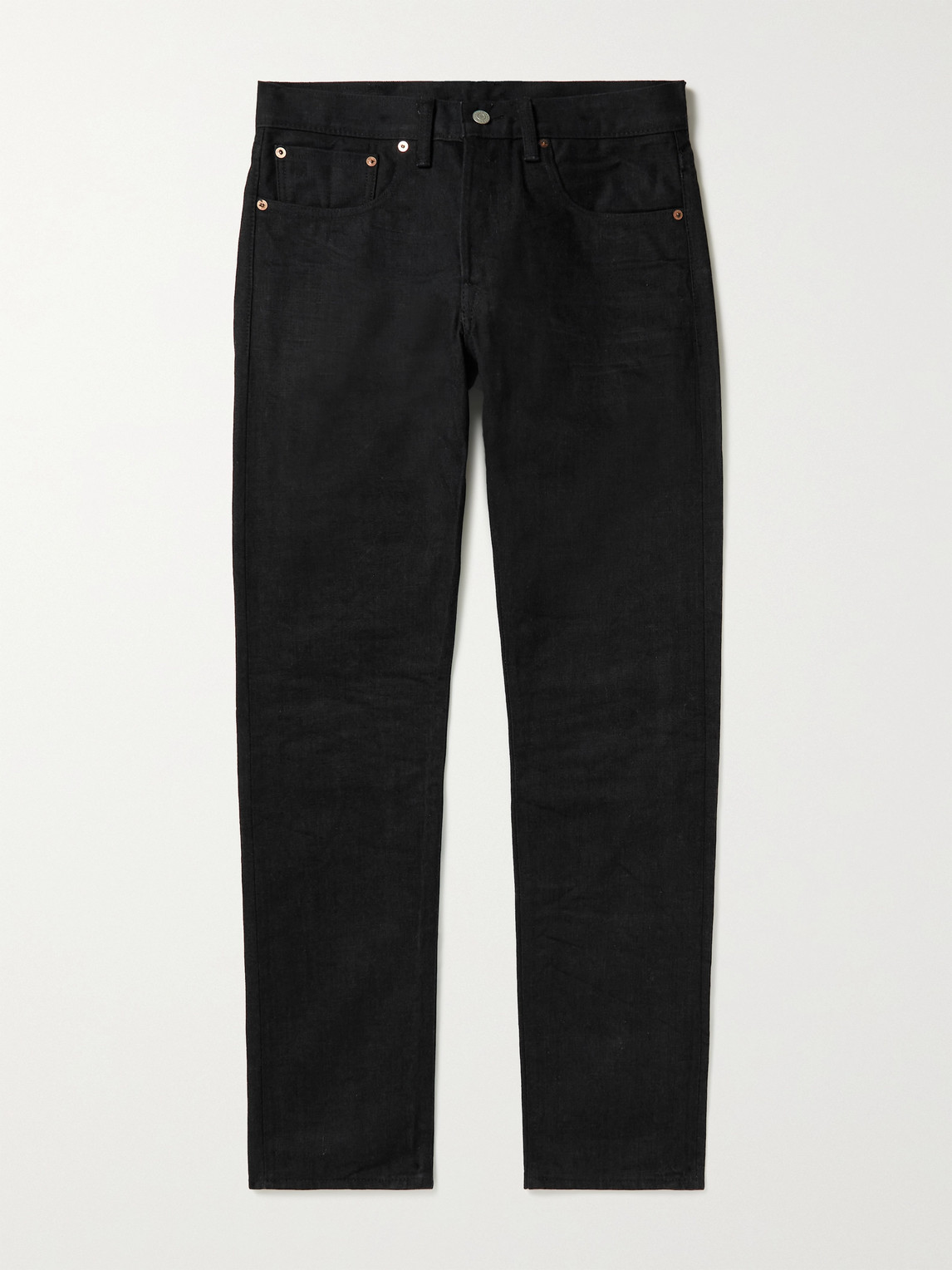 Rrl Slim-fit Selvedge Jeans In Black