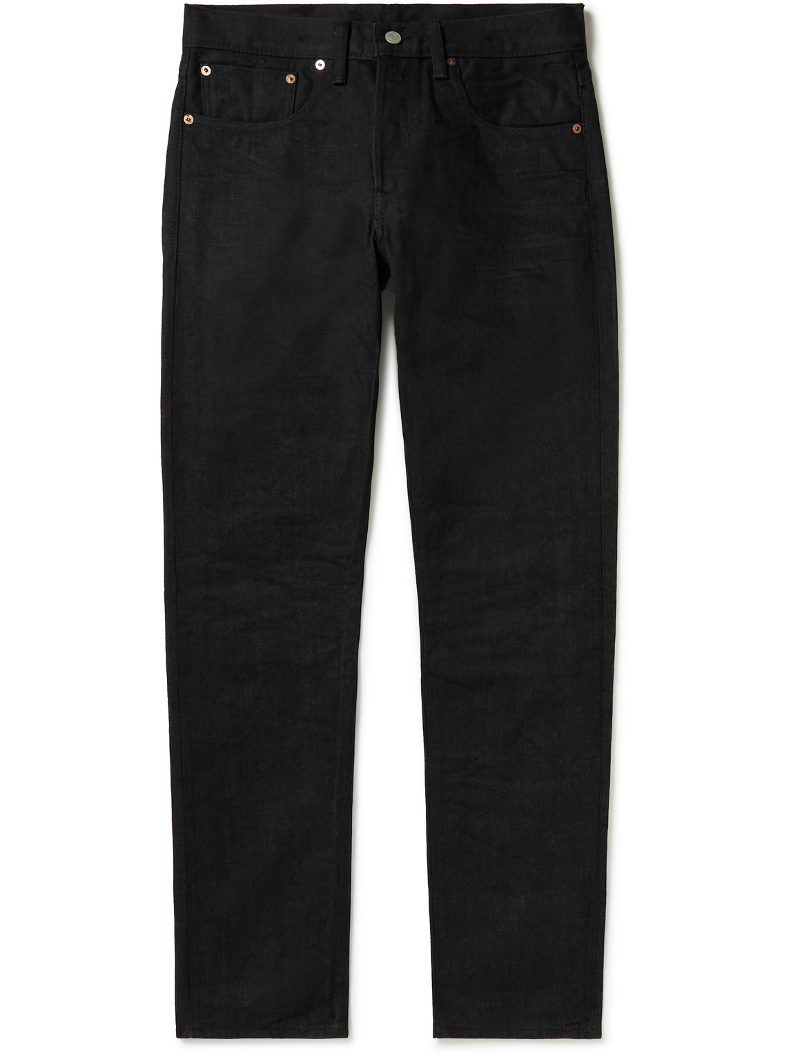 Rrl Slim-fit Selvedge Jeans In Black