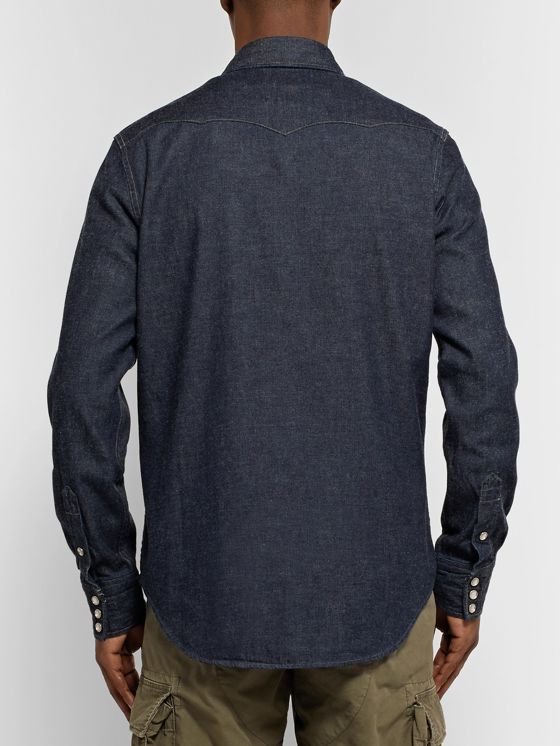  Rrl - Slim-fit Denim Western Shirt - Men - Blue - S 