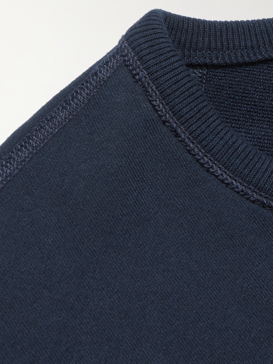 Shop Reigning Champ Loopback Cotton-jersey Sweatshirt In Blue