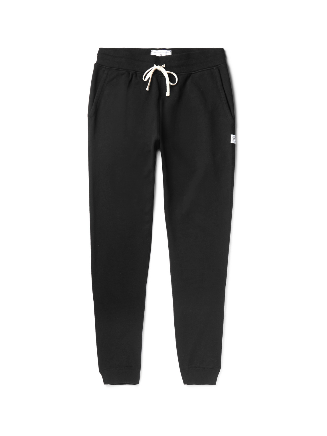 Shop Reigning Champ Slim-fit Loopback Cotton-jersey Sweatpants In Black