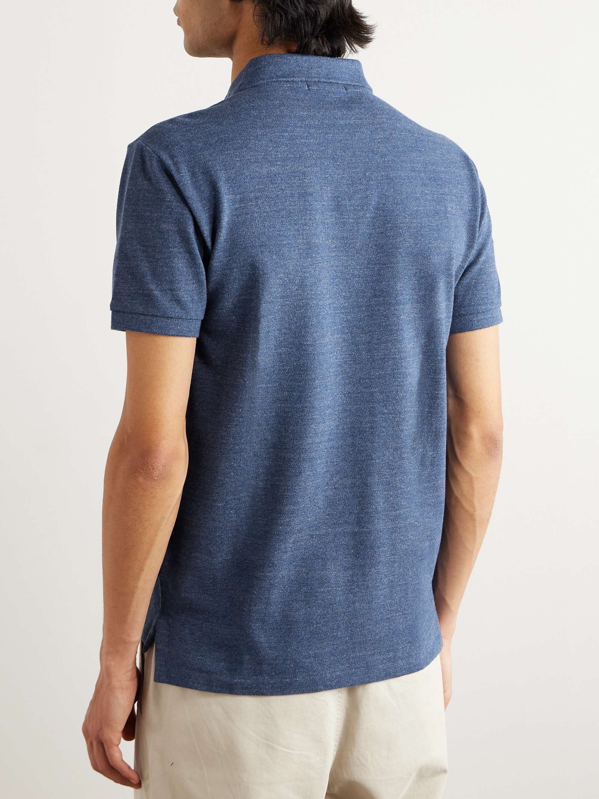 POLO RALPH LAUREN Slim-Fit Mélange Cotton-Piqué Polo Shirt