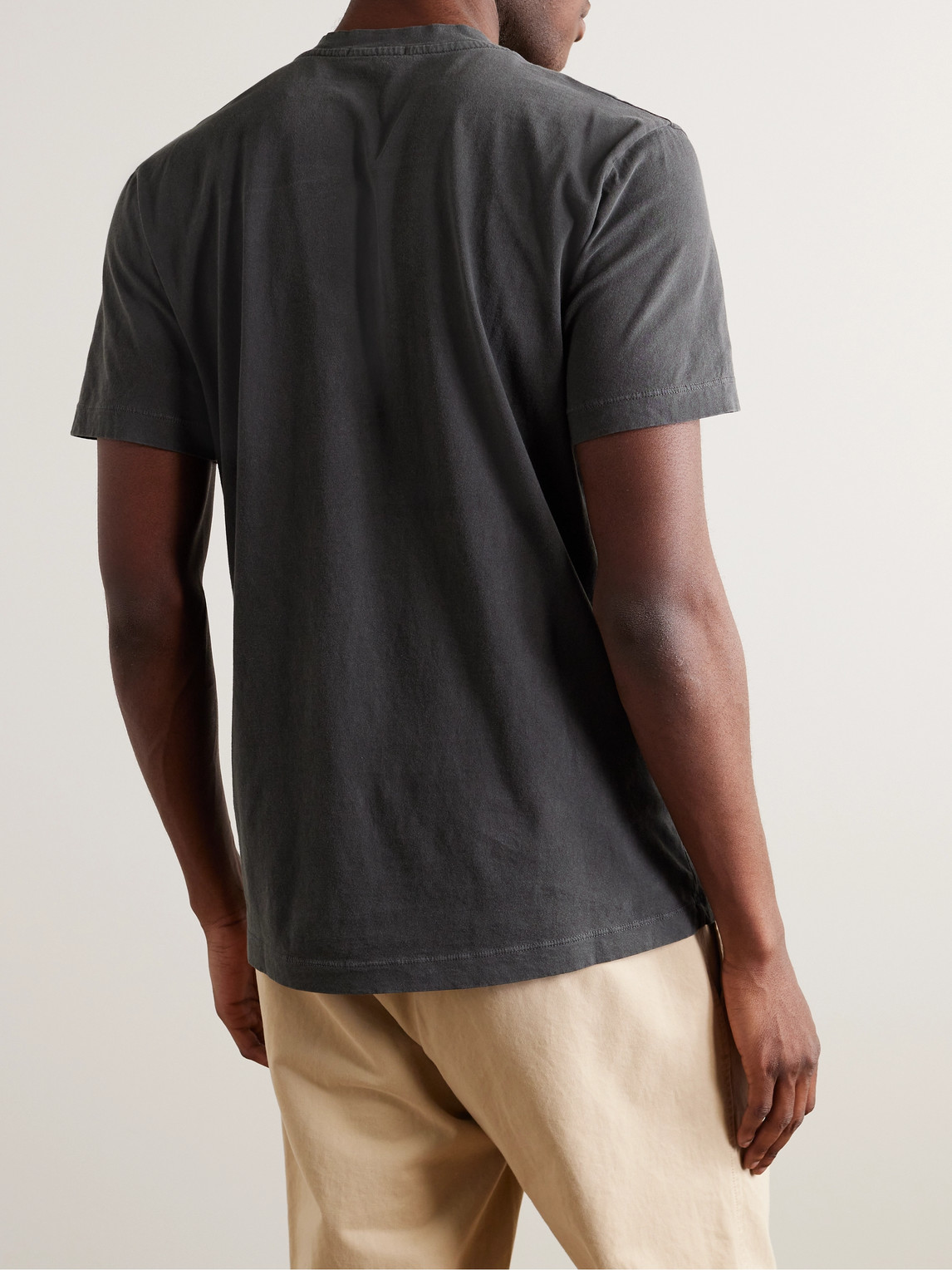 Shop James Perse Slim-fit Combed Cotton-jersey T-shirt In Gray