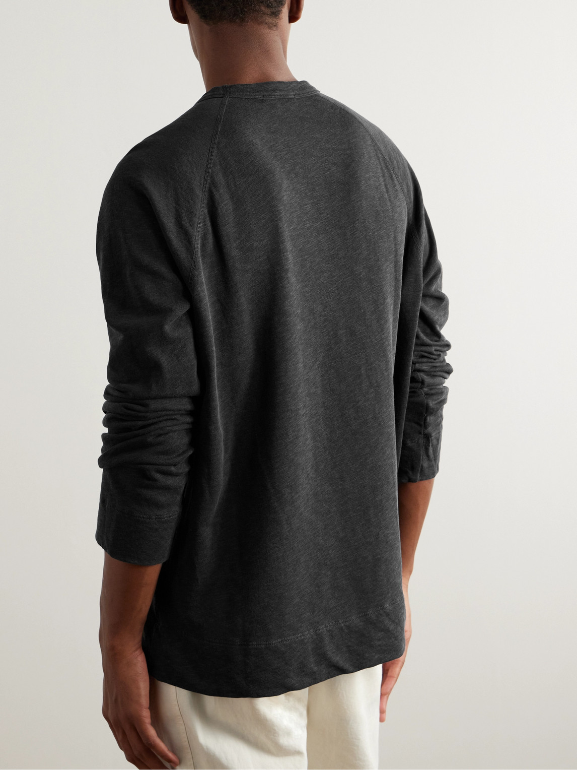 Shop James Perse Loopback Supima Cotton-jersey Sweatshirt In Gray
